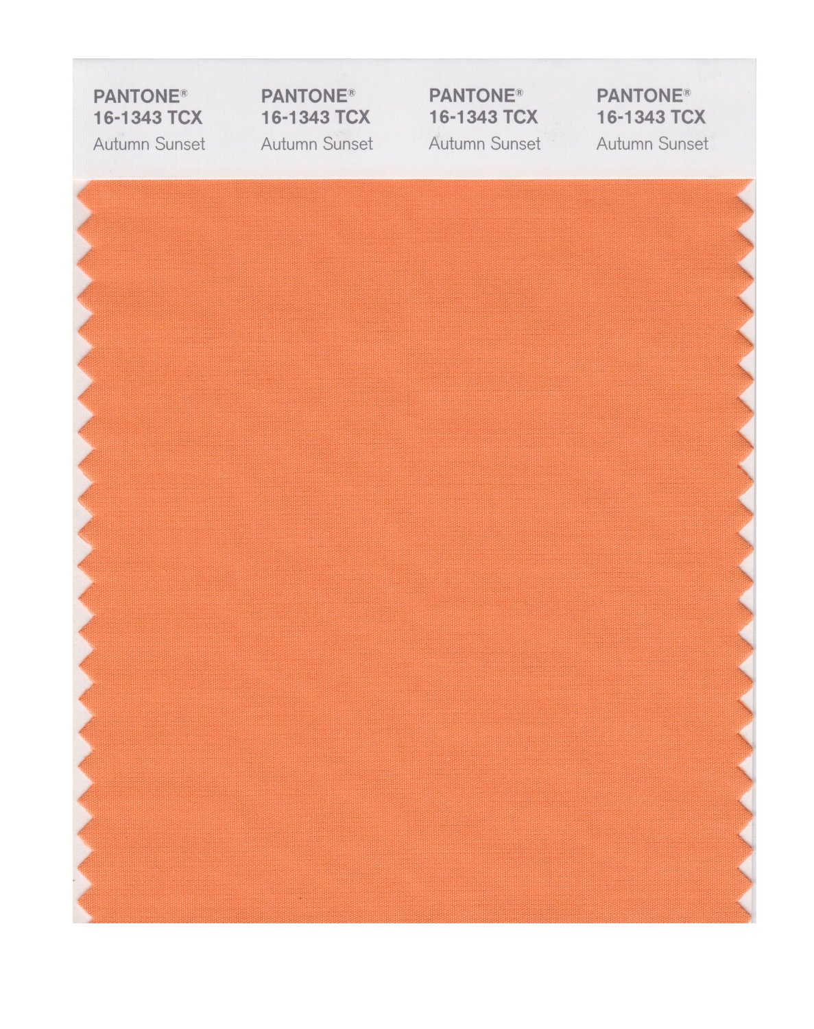 Pantone Cotton Swatch 16-1343 Autumn Sunset