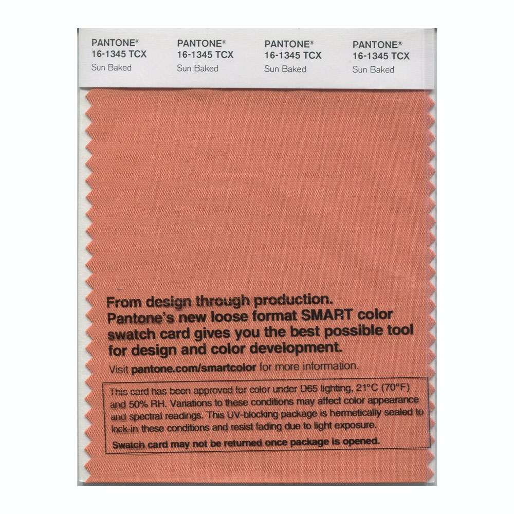 Pantone Cotton Swatch 16-1345 Sun Baked