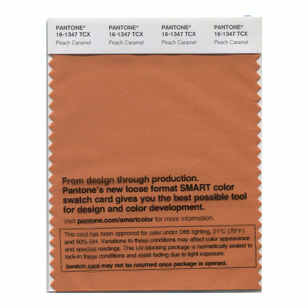 Pantone Cotton Swatch 16-1347 Peach Carmel