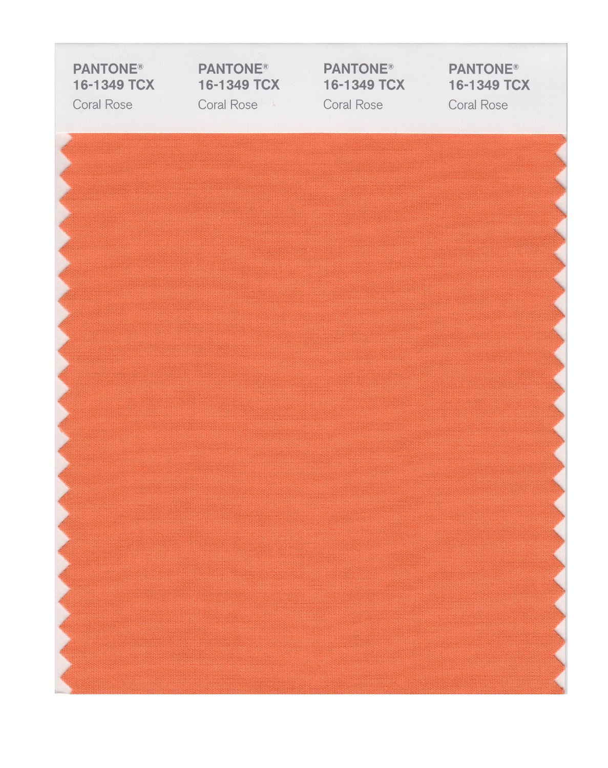 Pantone Cotton Swatch 16-1349 Coral Rose