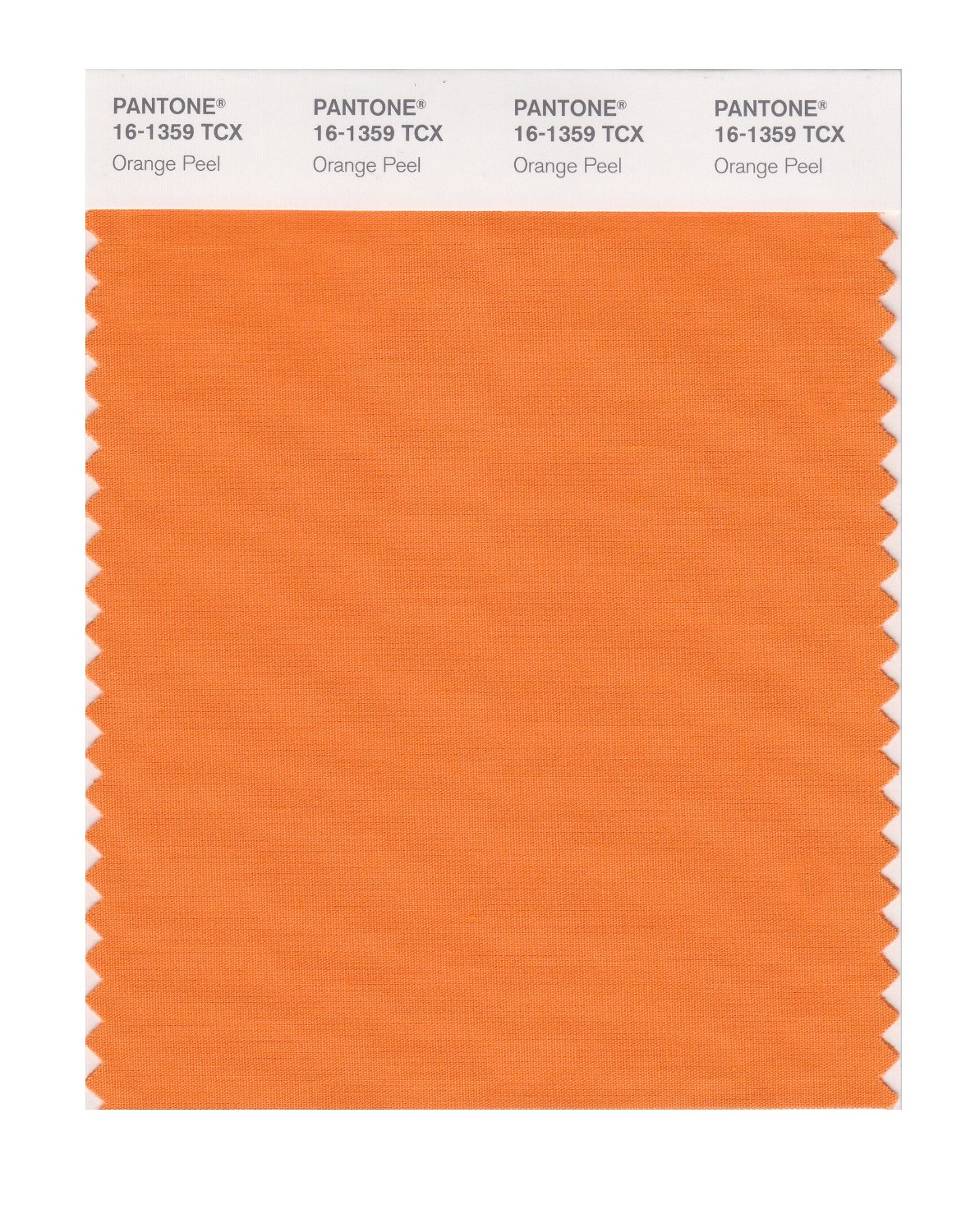 Pantone Cotton Swatch 16-1359 Orange Peel