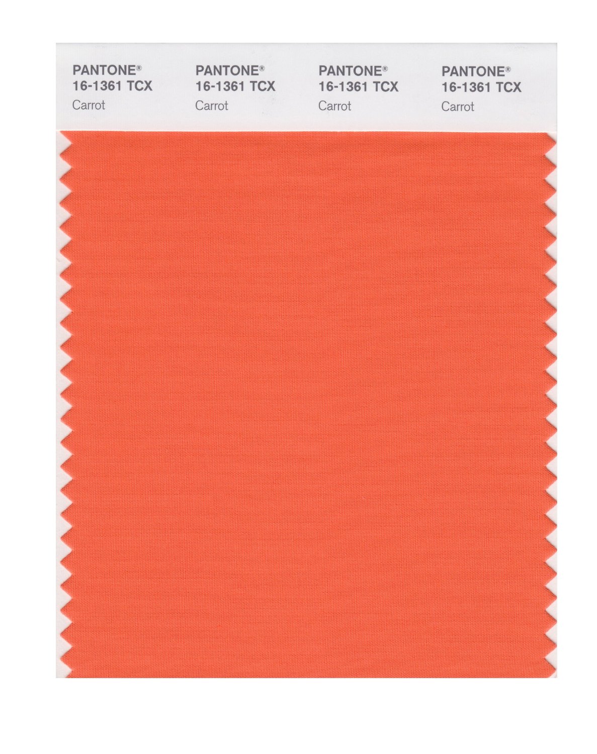 Pantone Cotton Swatch 16-1361 Carrot