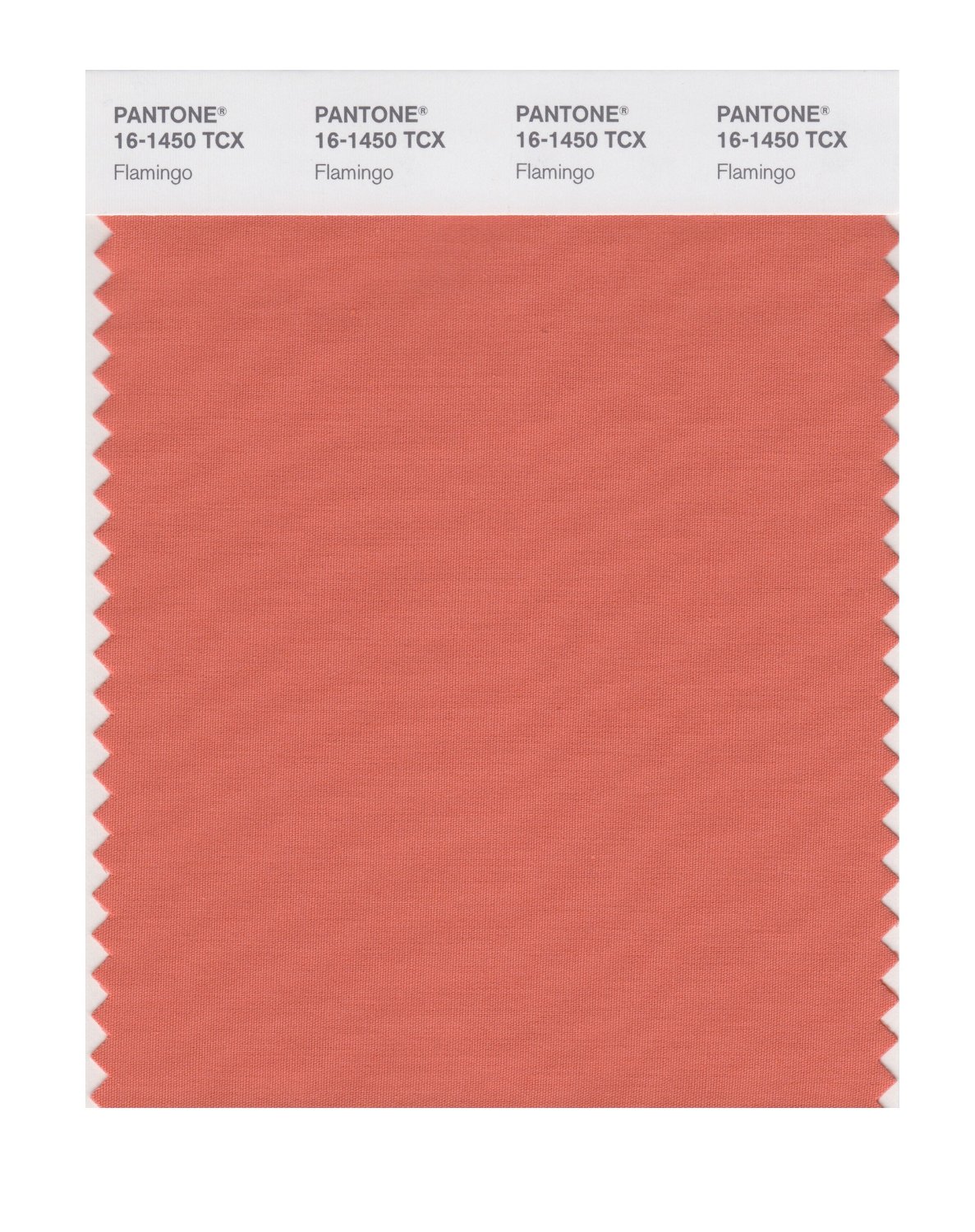 Pantone Cotton Swatch 16-1450 Flamingo