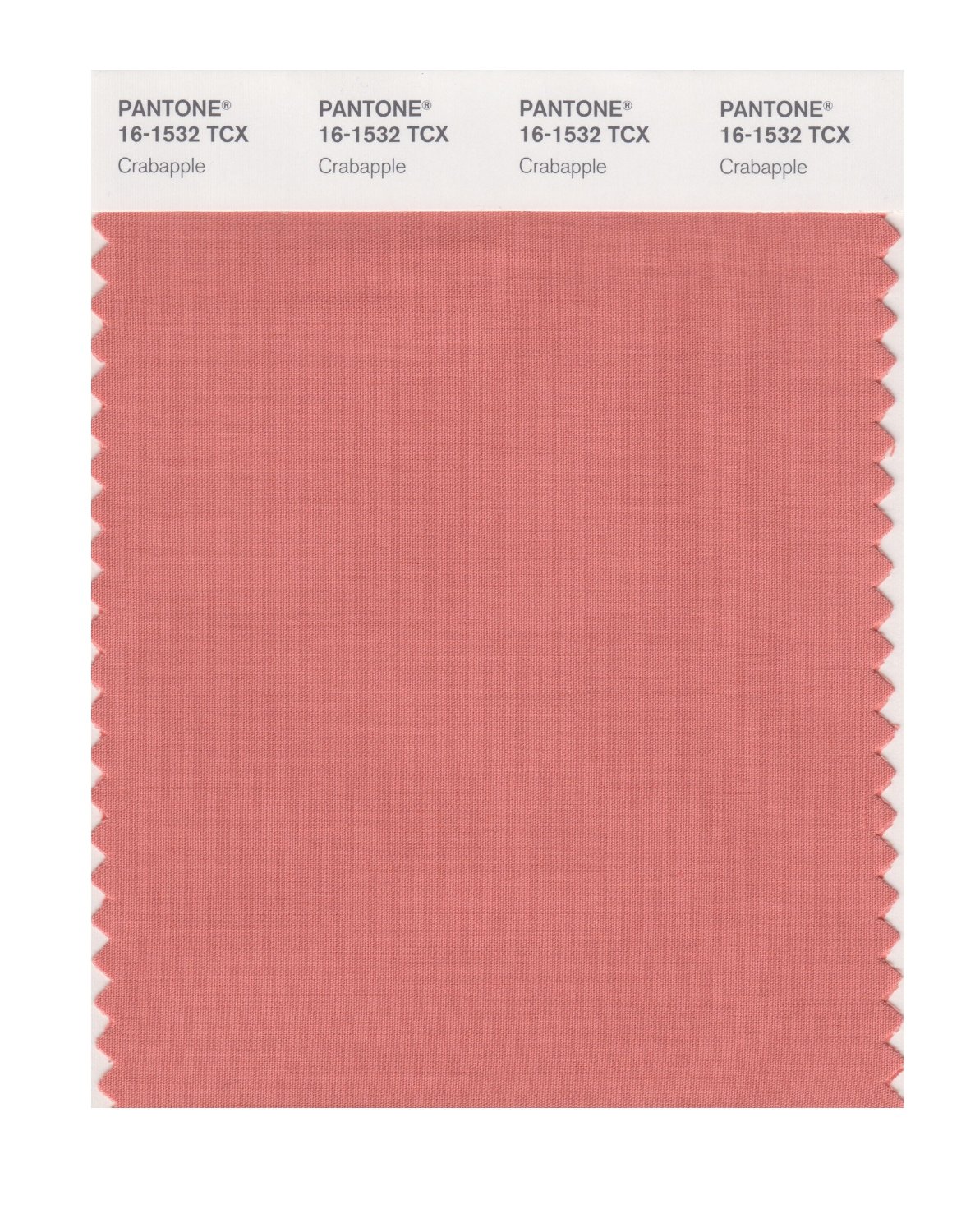 Pantone Cotton Swatch 16-1532 Crabapple