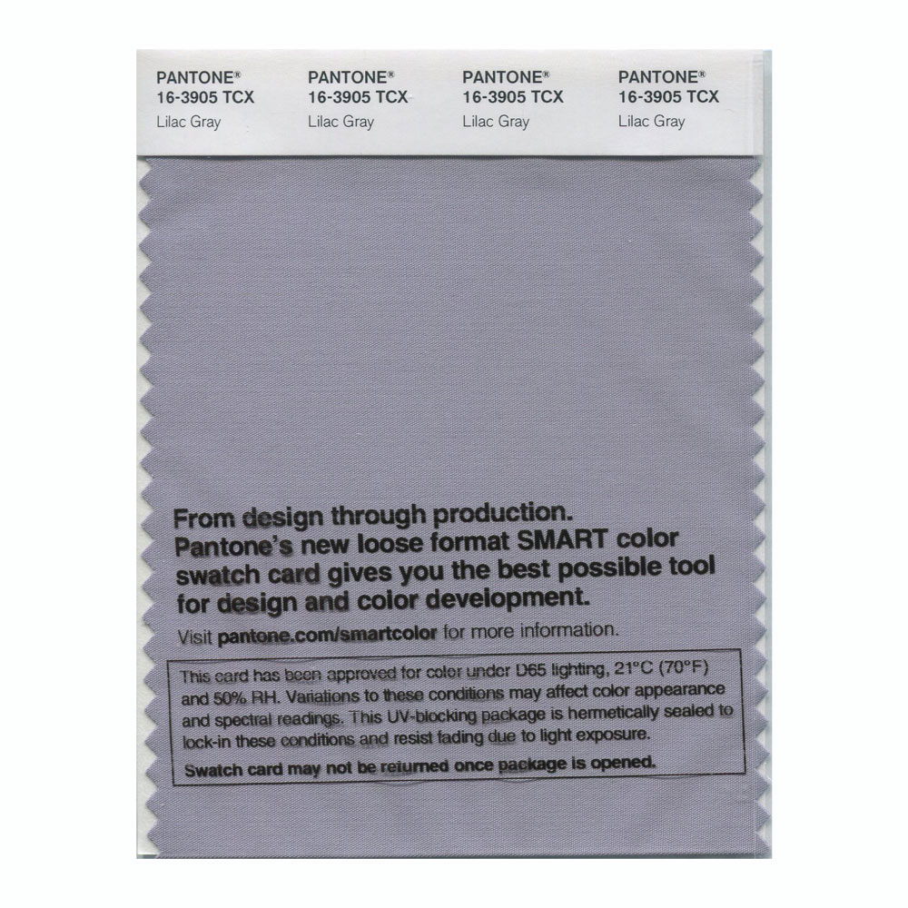 Pantone Cotton Swatch 16-3905 Lilac Gray