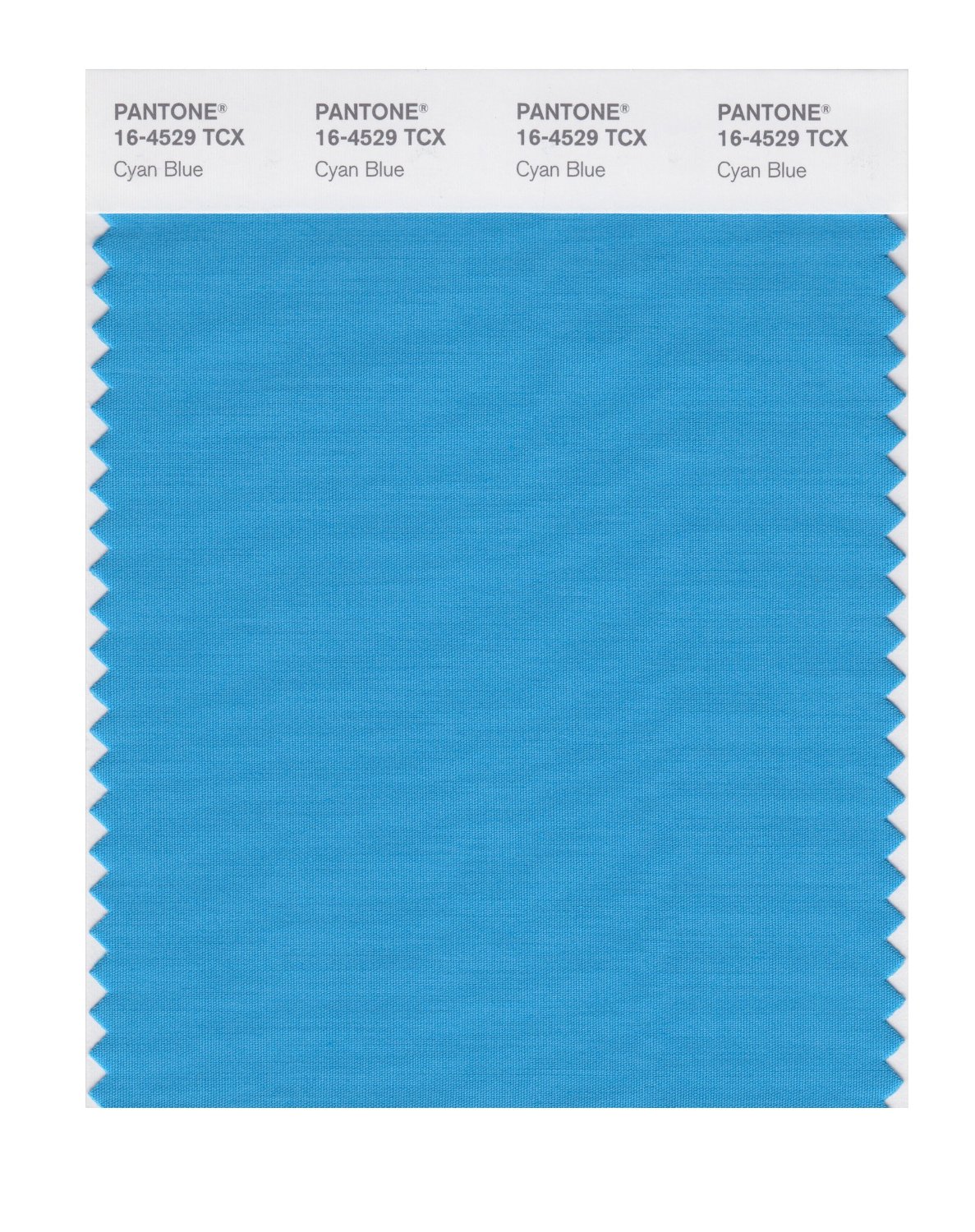 Pantone Cotton Swatch 16-4529 Cyan Blue