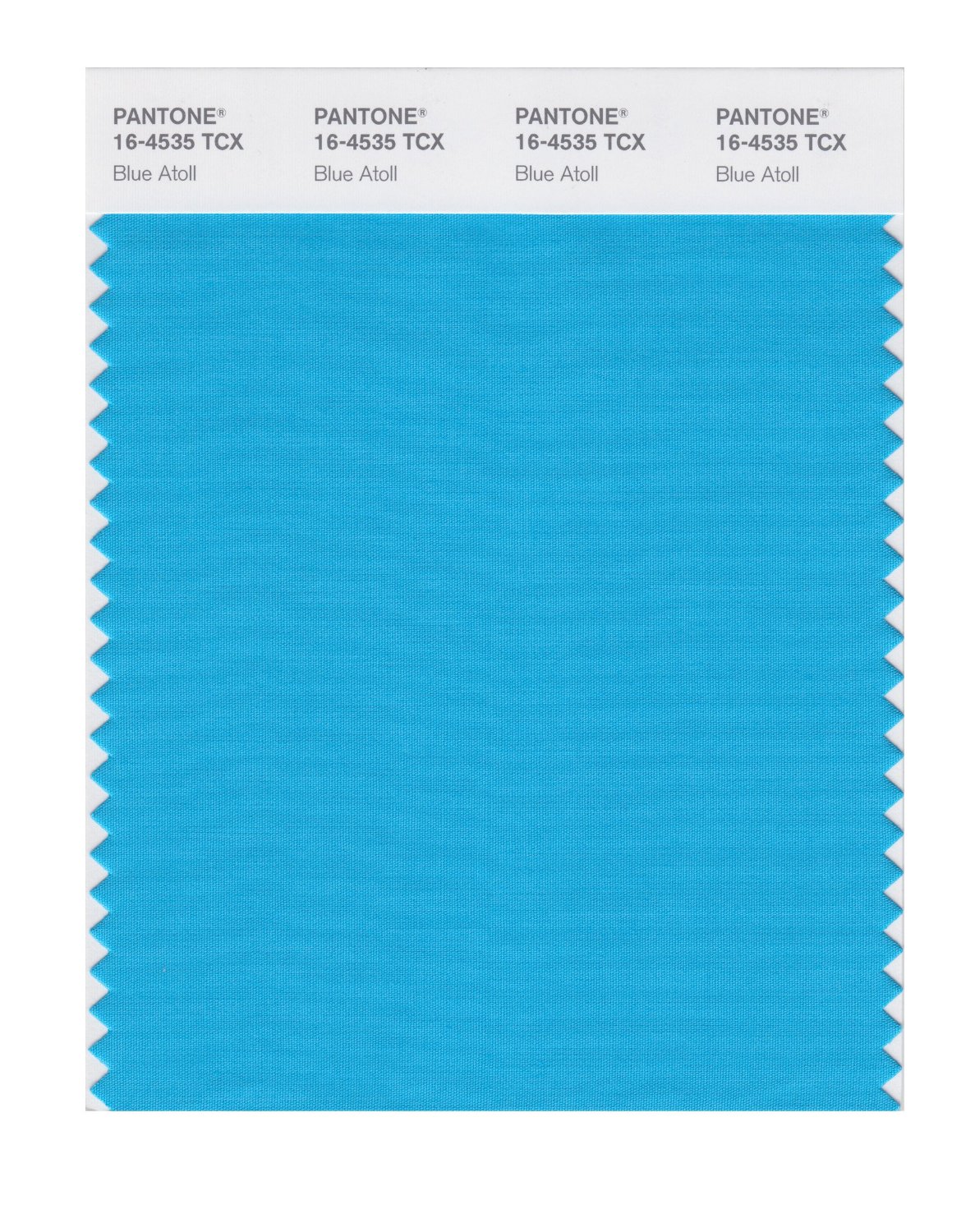 Pantone Cotton Swatch 16-4535 Blue Atoll