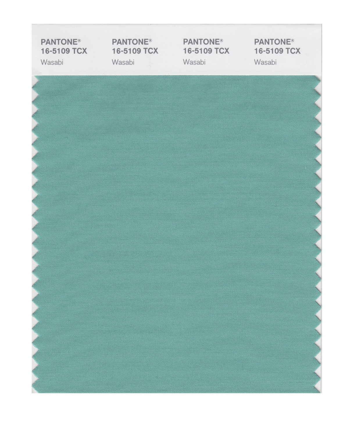 Pantone Cotton Swatch 16-5109 Wasabi