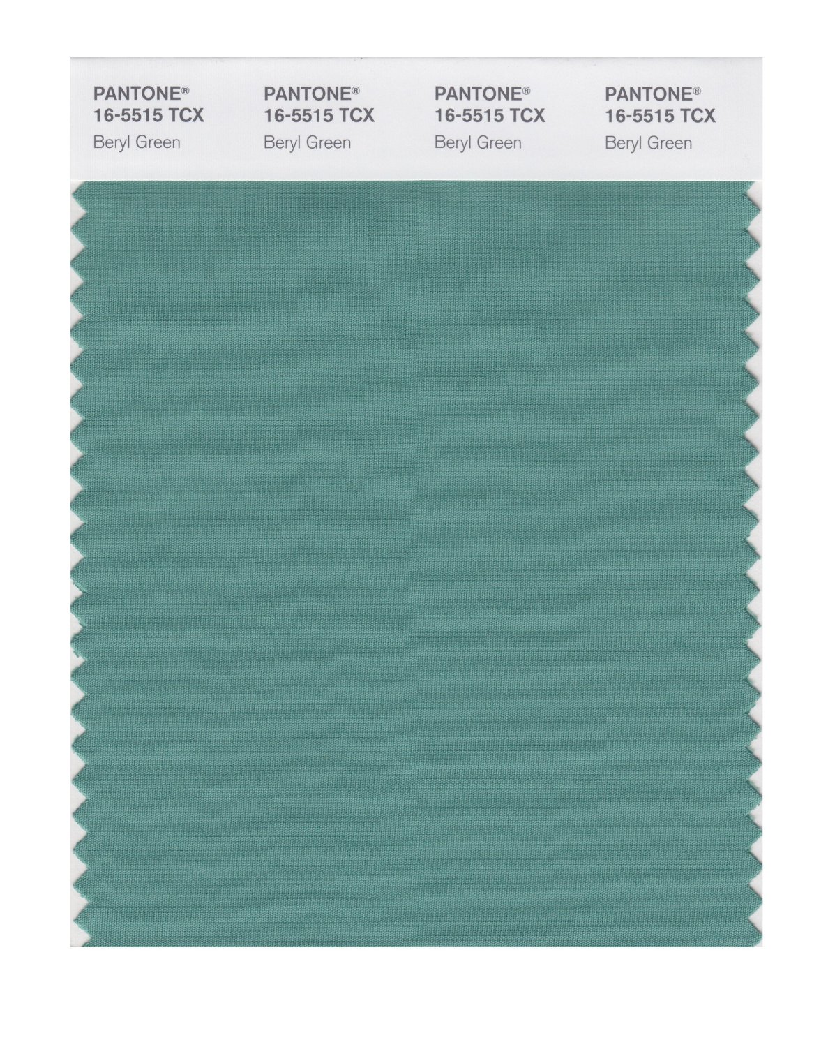 Pantone Cotton Swatch 16-5515 Beryl Green