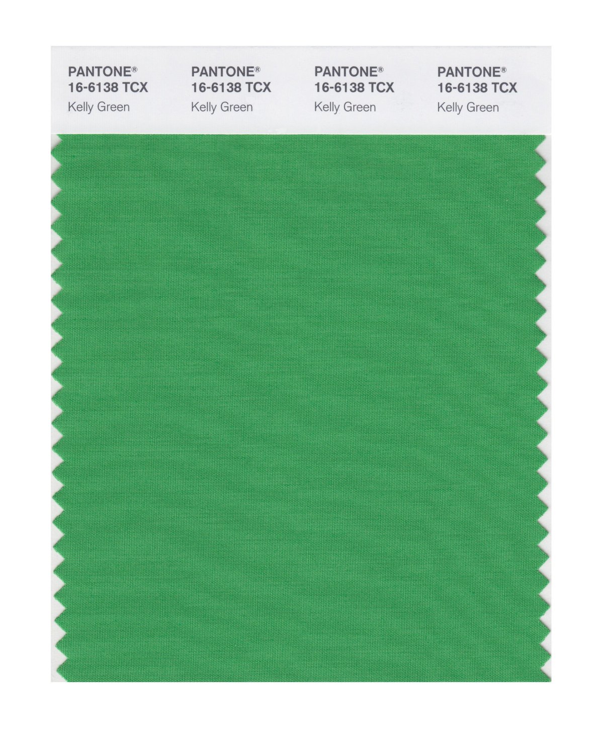 Pantone Cotton Swatch 16-6138 Kelly Green