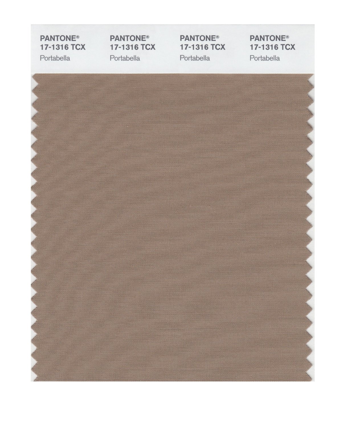 Pantone Cotton Swatch 17-1316 Portabella