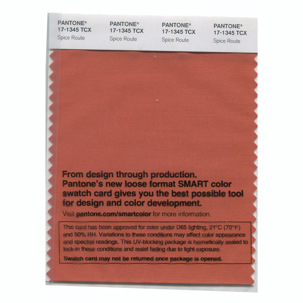 Pantone Cotton Swatch 17-1345 Spice Route