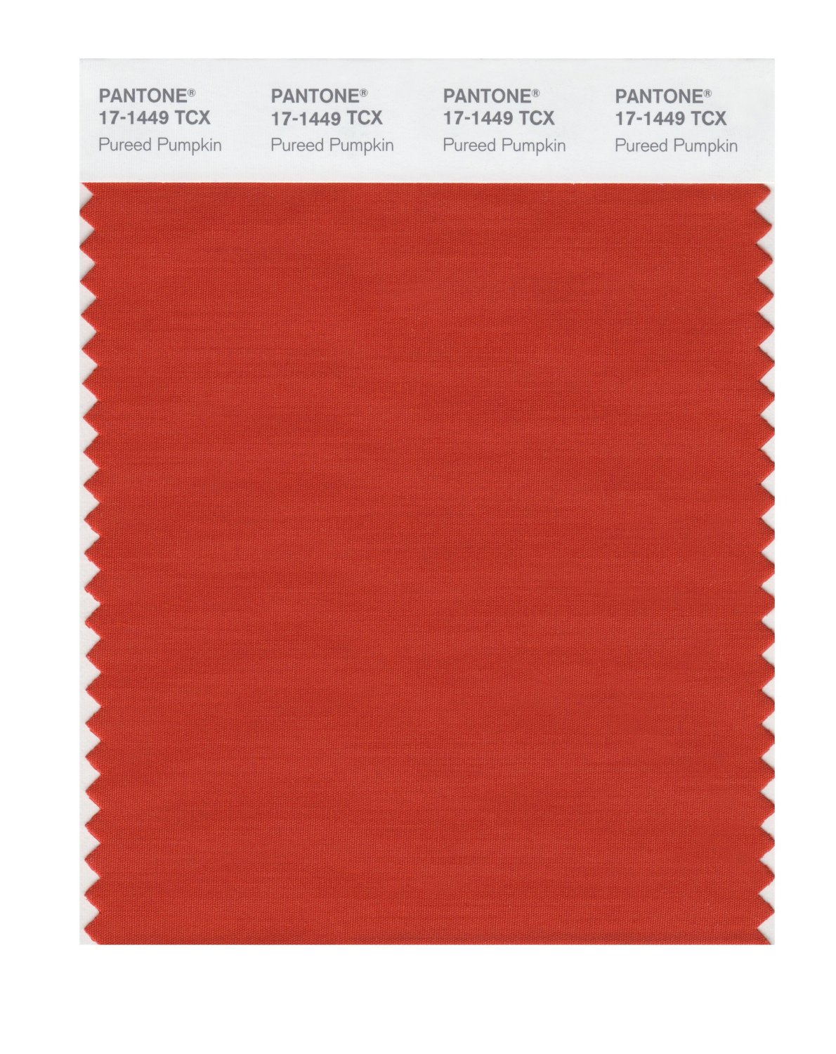 Pantone Cotton Swatch 17-1449 Pureed Pumpkin