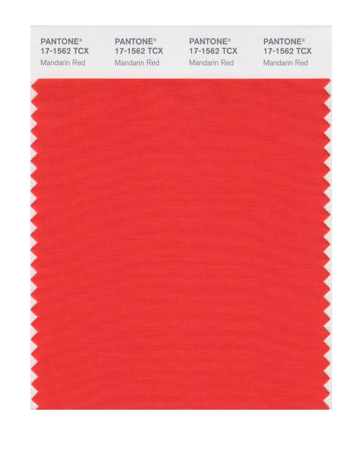 Pantone Cotton Swatch 17-1562 Mandarin Red