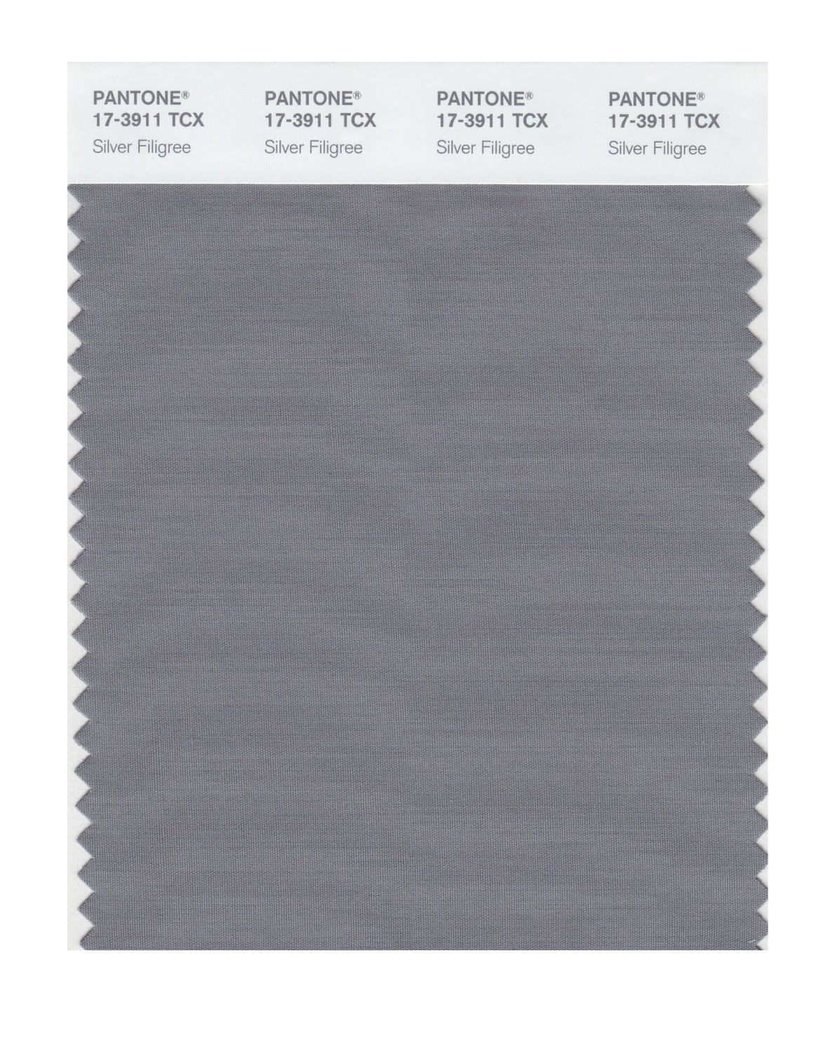 Pantone Cotton Swatch 17-3911 Silver Filigree