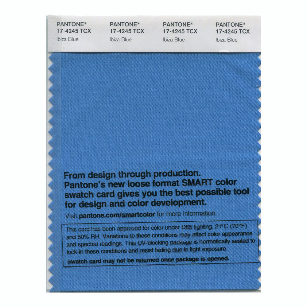 Pantone Cotton Swatch 17-4245 Ibiza Blue