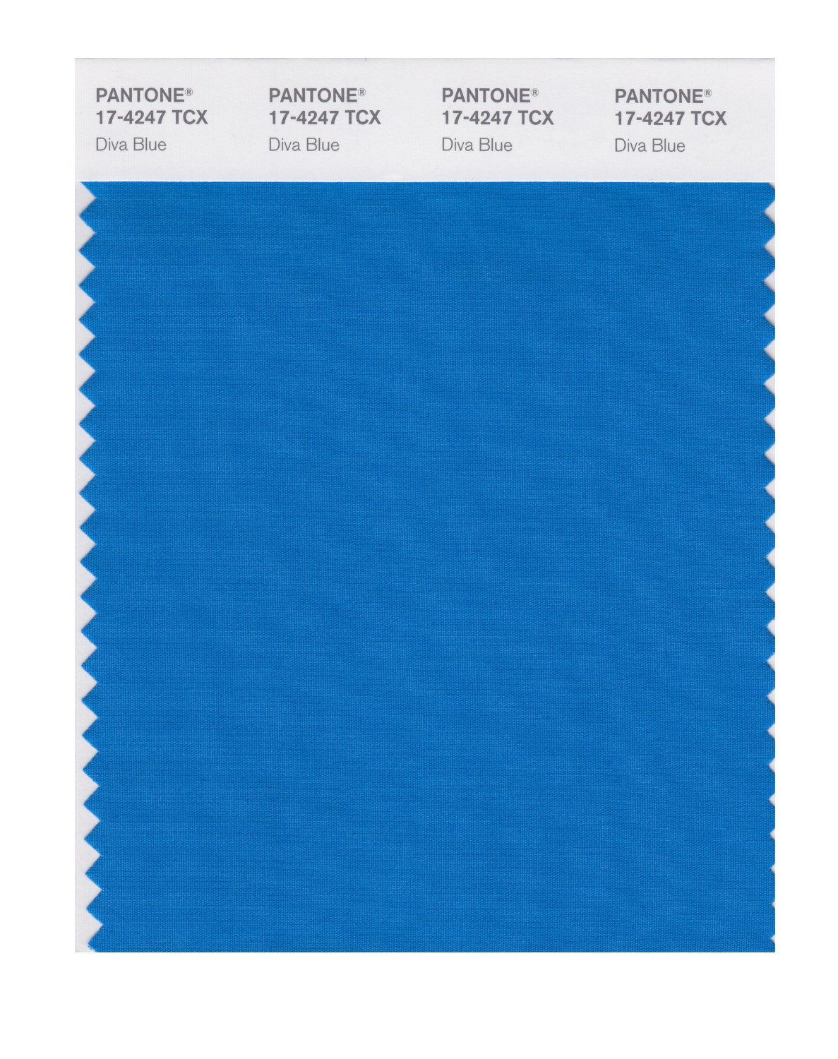 Pantone Cotton Swatch 17-4247 Diva Blue