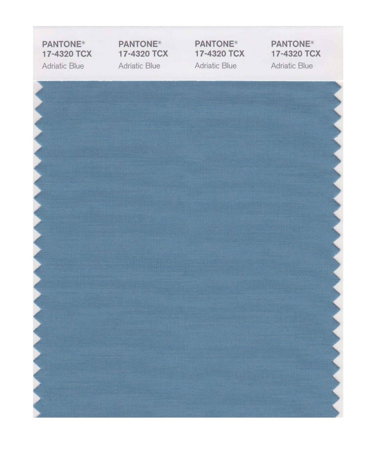 Pantone Cotton Swatch 17-4320 Adriatic Blue