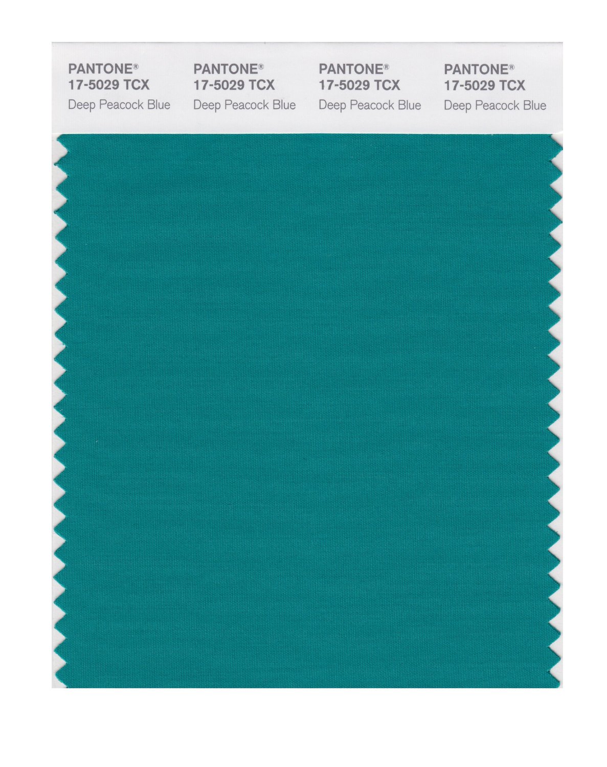 Pantone Cotton Swatch 17-5029 Dp Peacock Blue