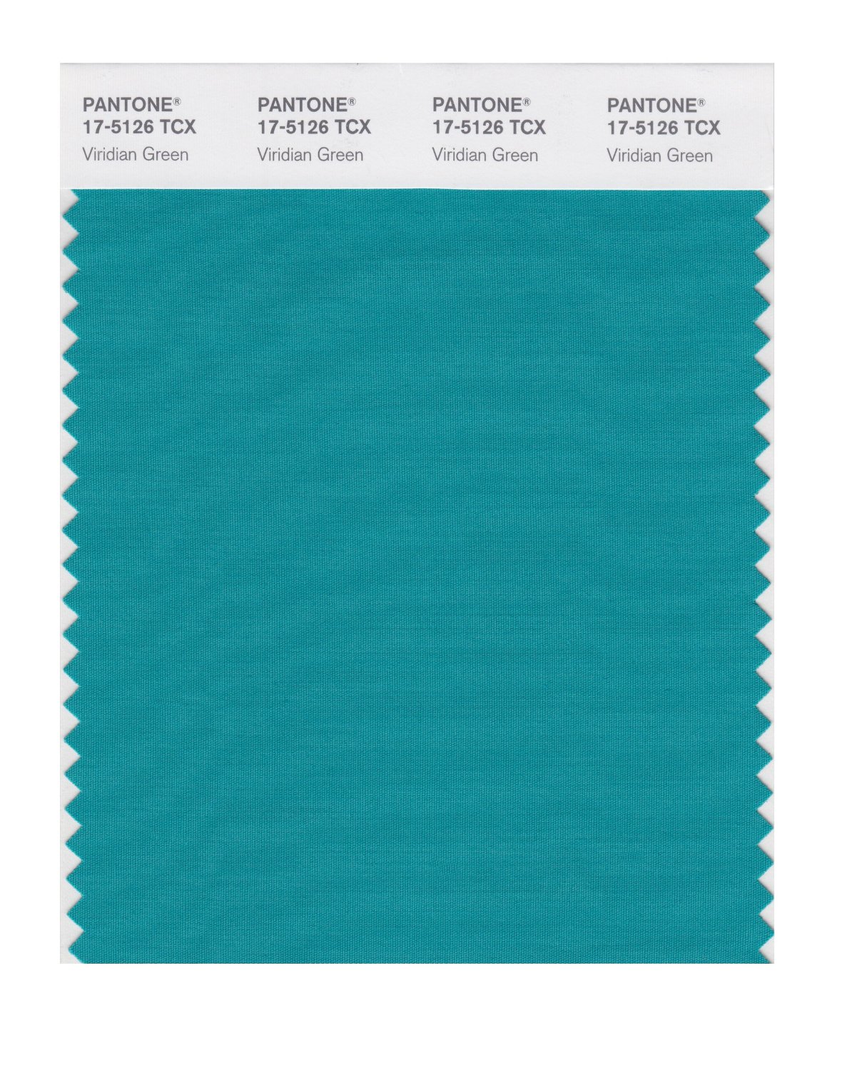 Pantone Cotton Swatch 17-5126 Viridian Green