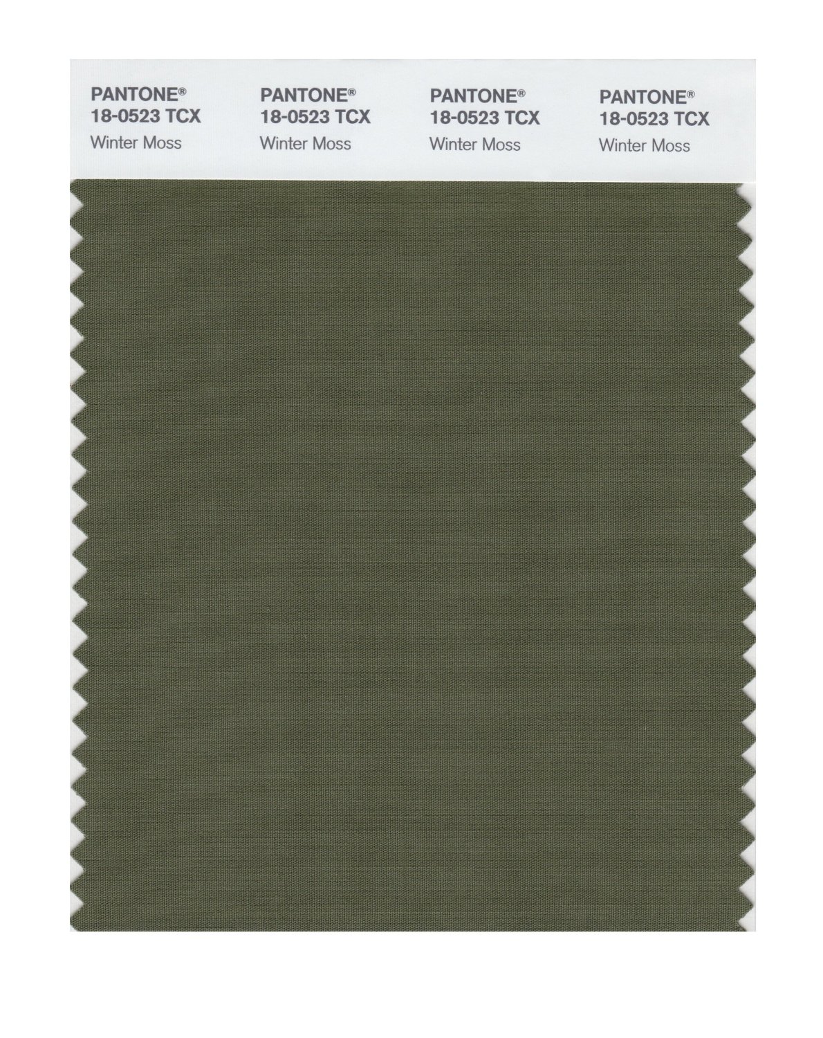 Pantone Cotton Swatch 18-0523 Winter Moss