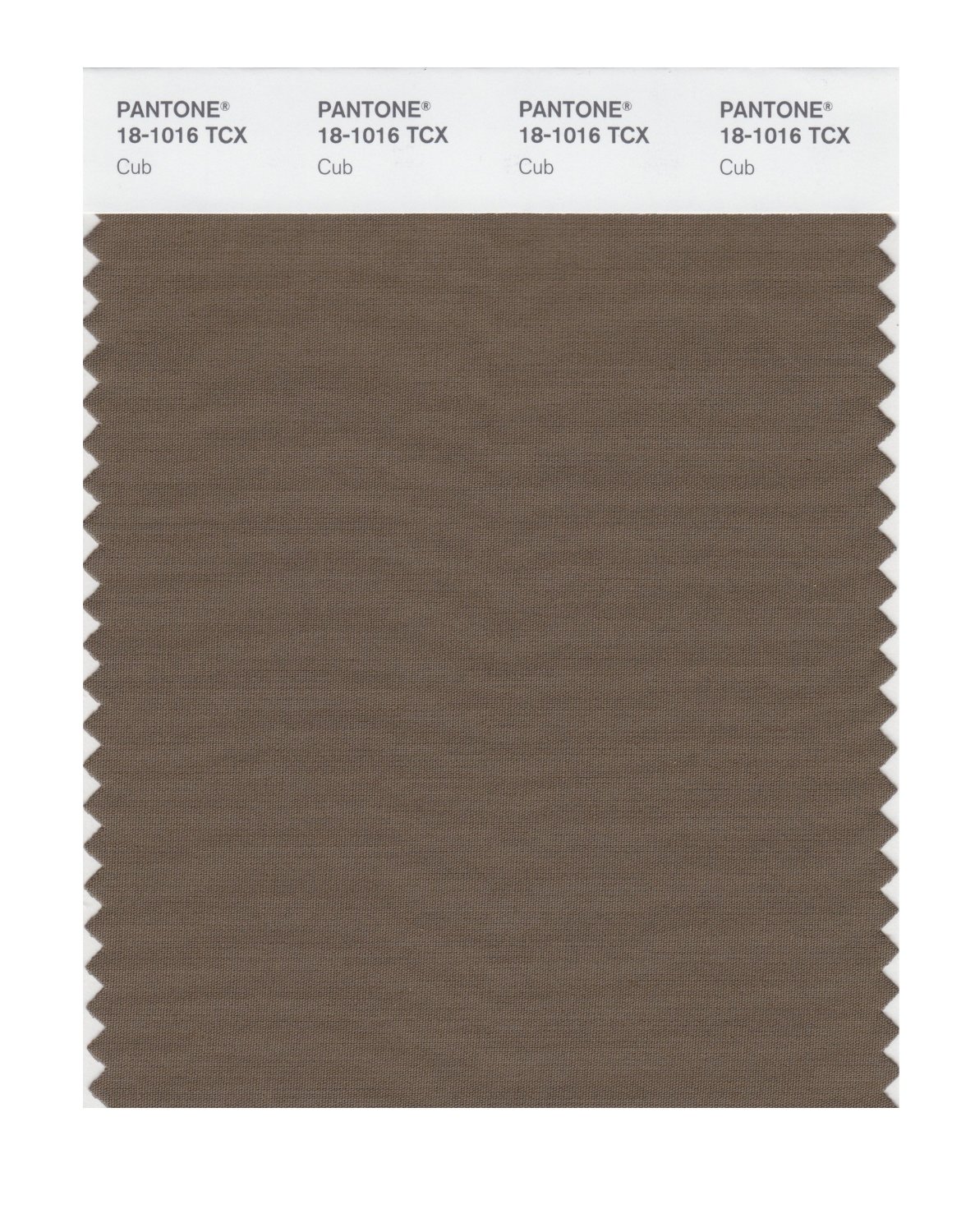 Pantone Cotton Swatch 18-1016 Cub