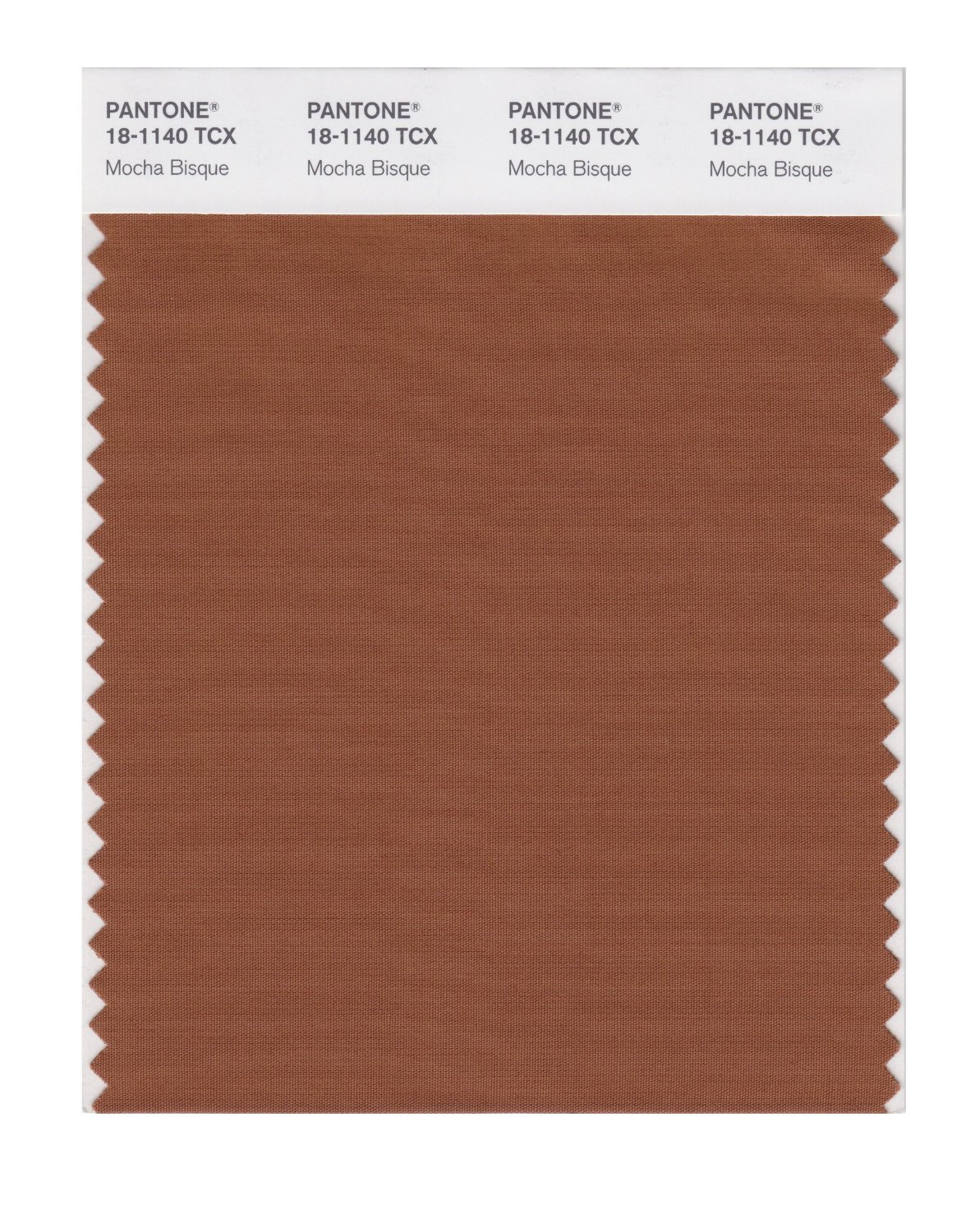 Pantone Cotton Swatch 18-1140 Mocha Bisque