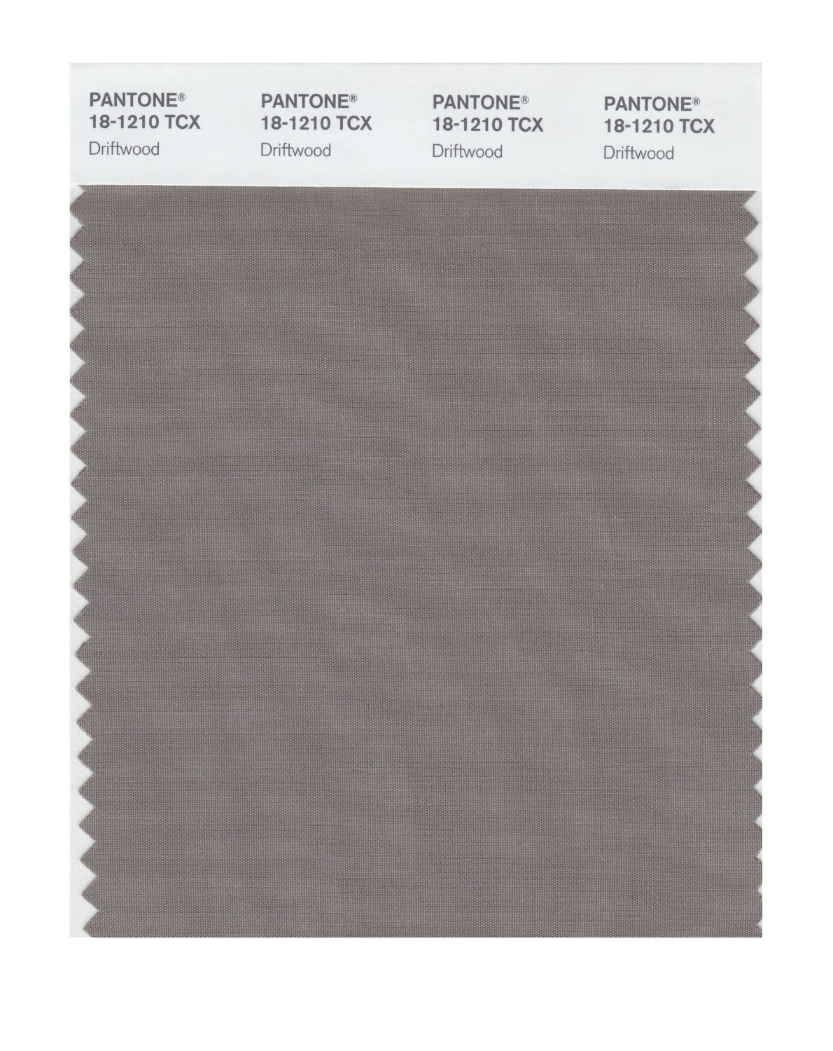 Pantone Cotton Swatch 18-1210 Driftwood