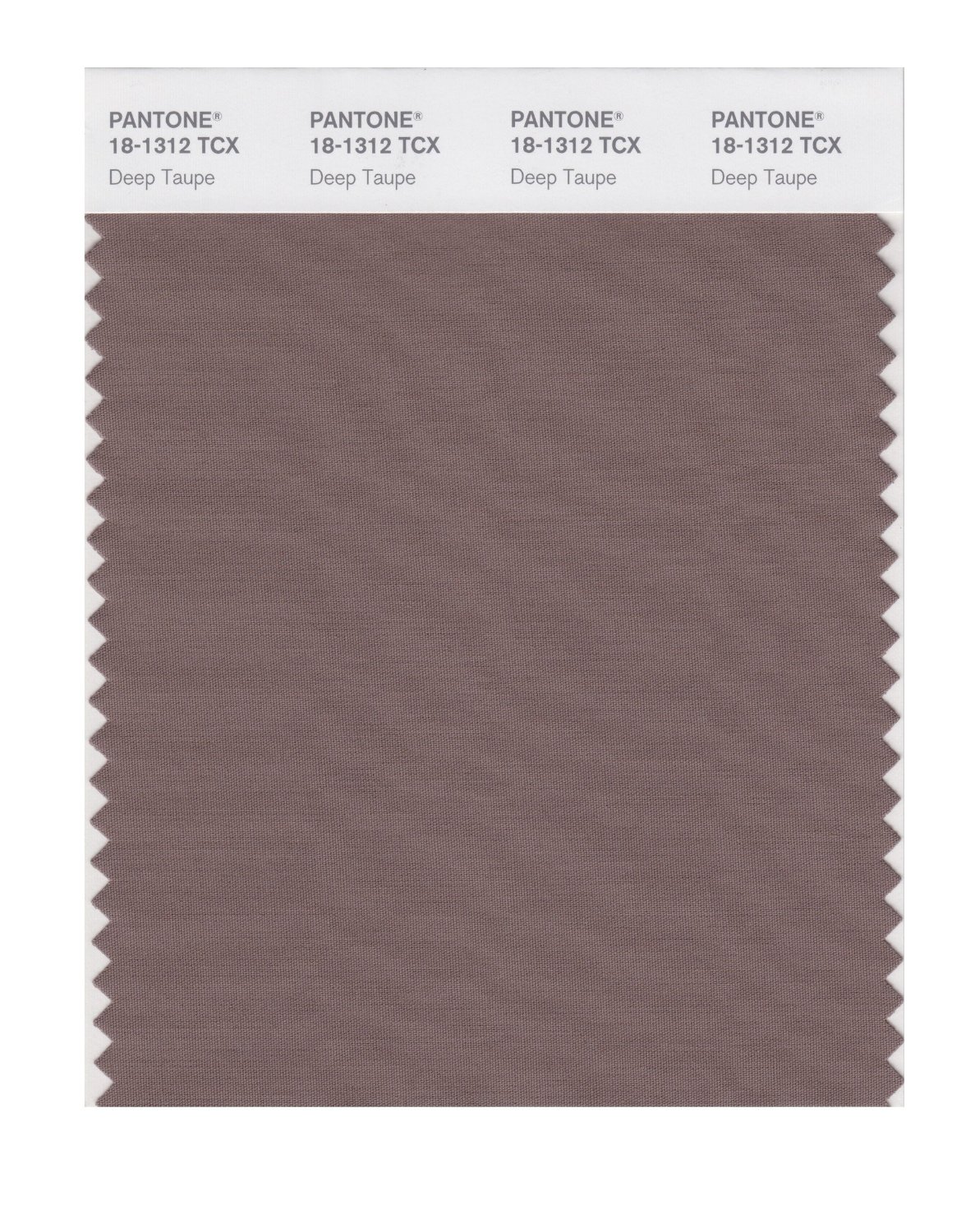 Pantone Cotton Swatch 18-1312 Deep Taupe