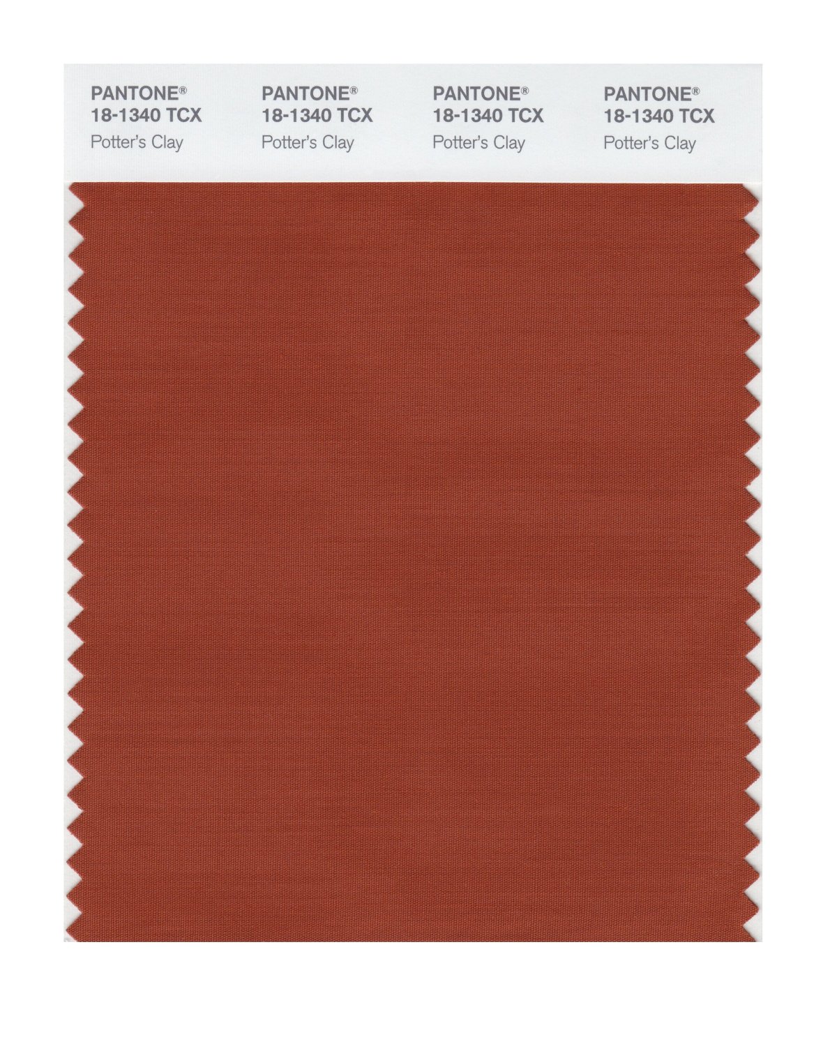 Pantone Cotton Swatch 18-1340 Potter's Clay