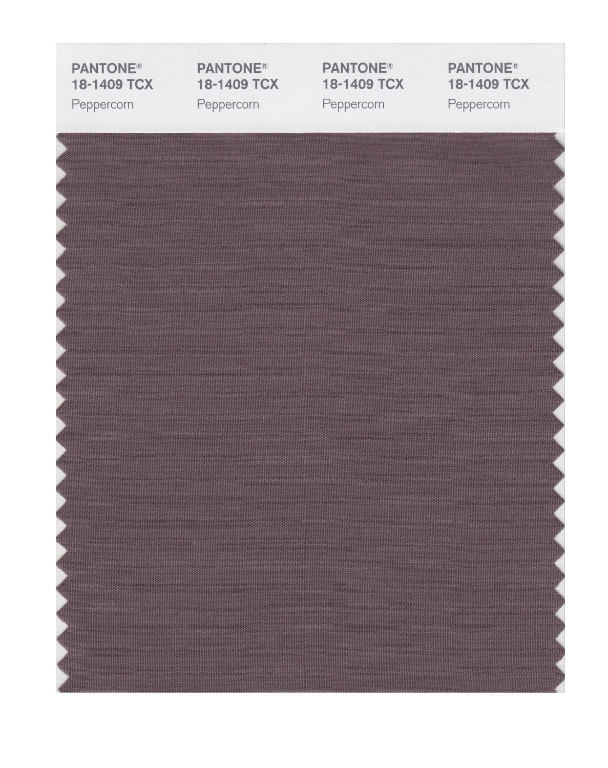 Pantone Cotton Swatch 18-1409 Peppercorn