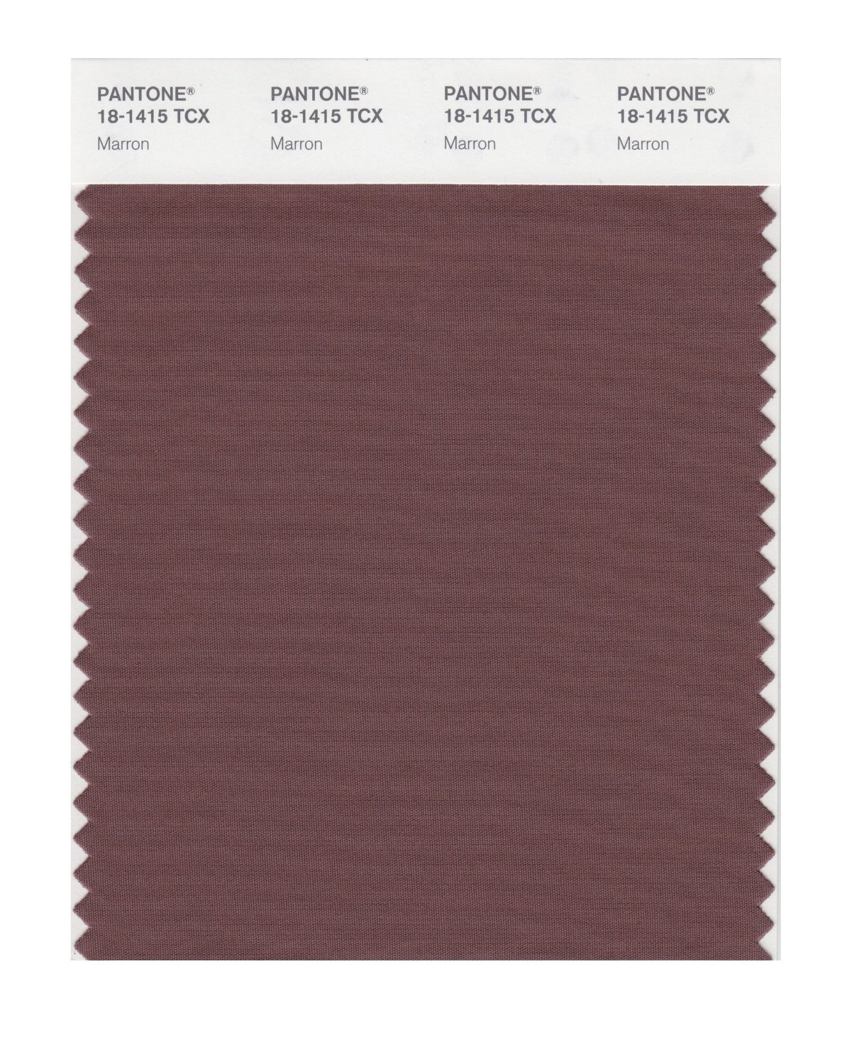 Pantone Cotton Swatch 18-1415 Marron