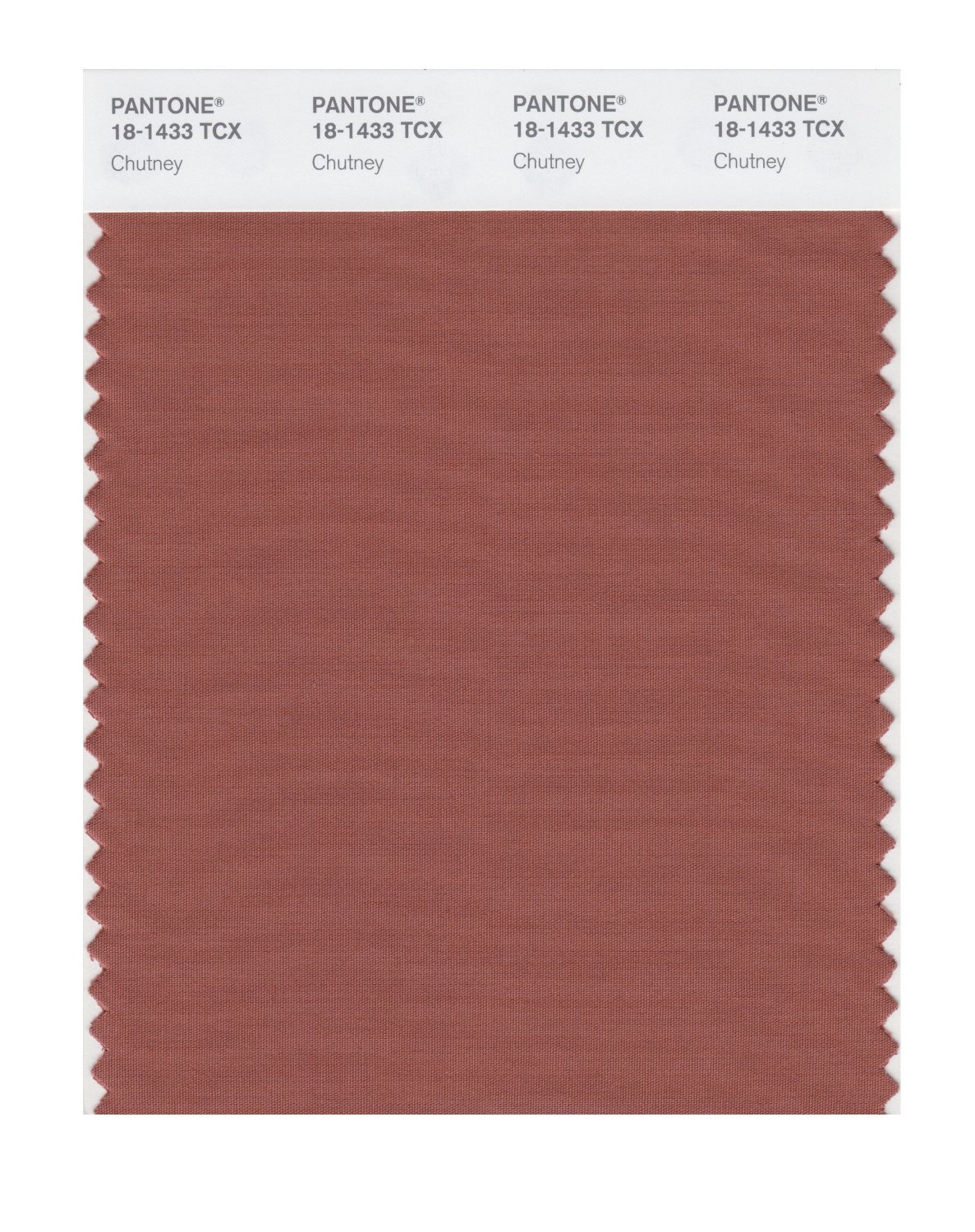 Pantone Cotton Swatch 18-1433 Chutney