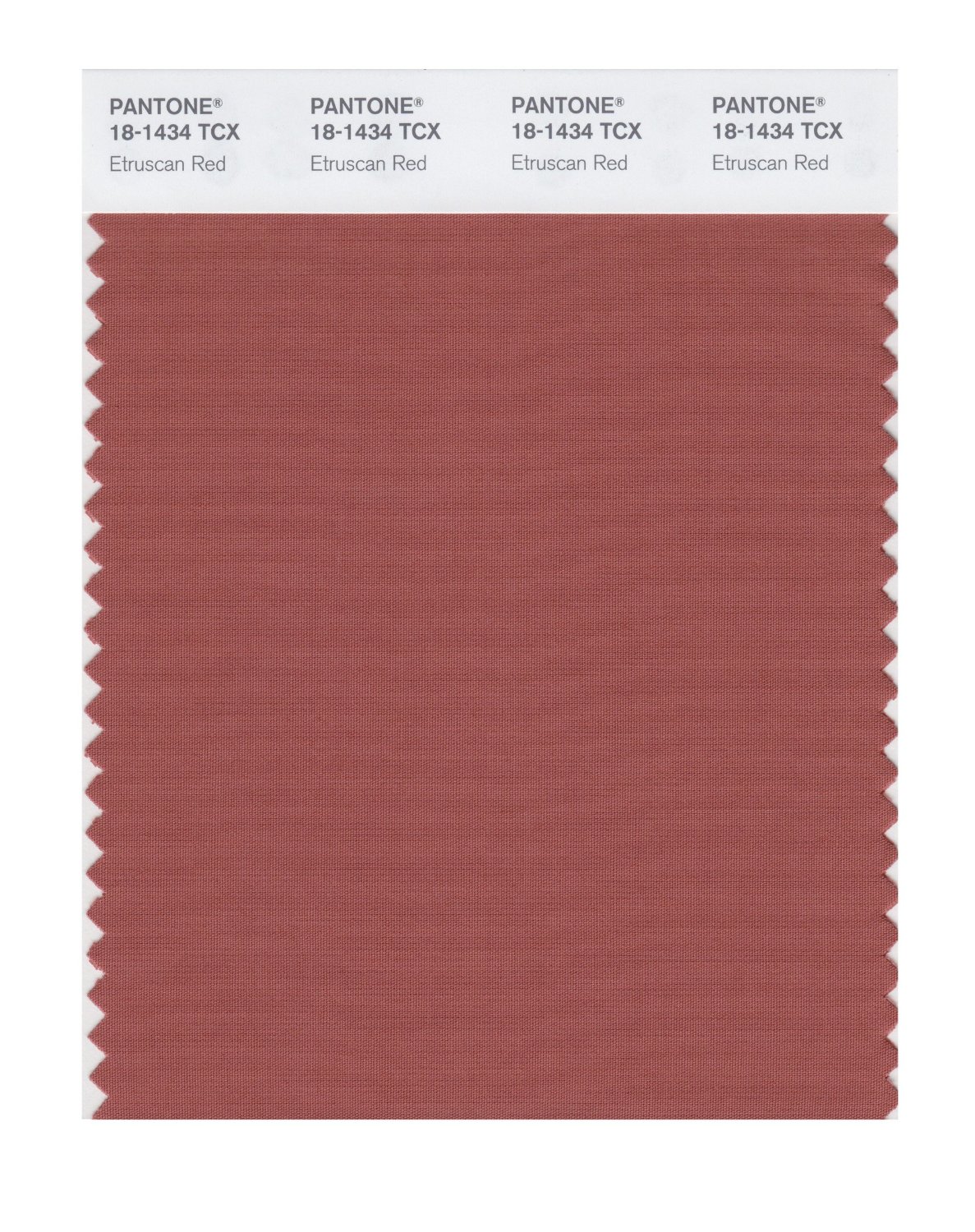 Pantone Cotton Swatch 18-1434 Etruscan Red