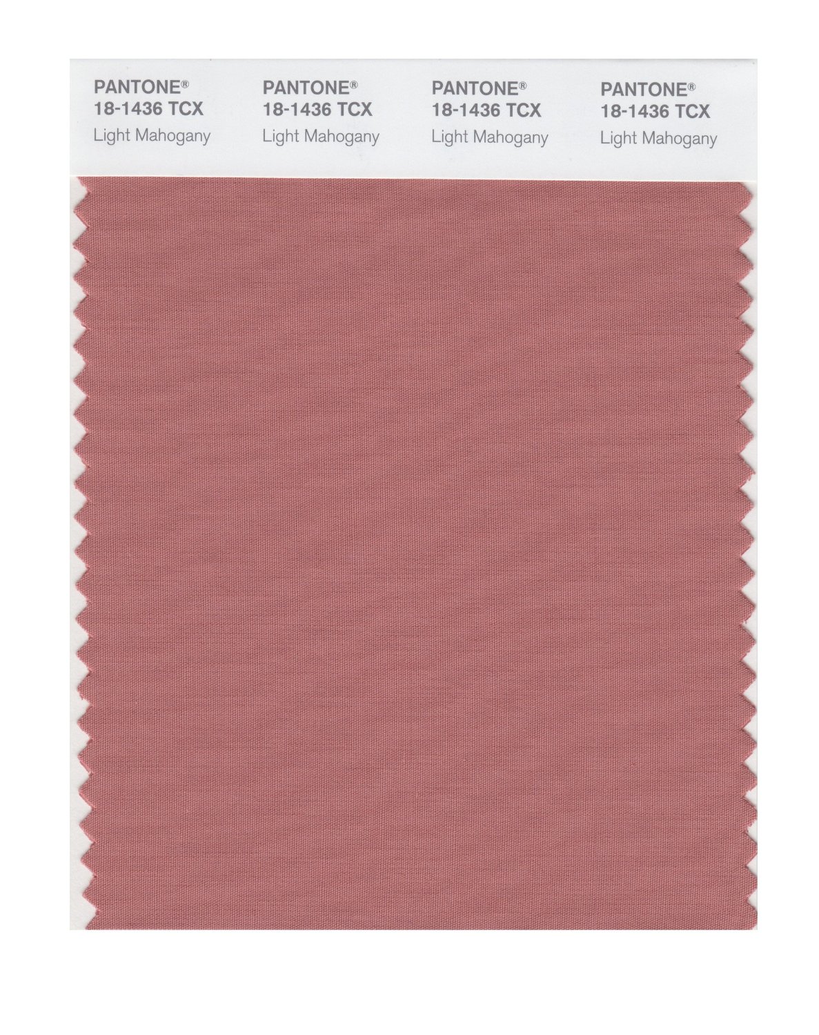 Pantone Cotton Swatch 18-1436 Light Mahogany