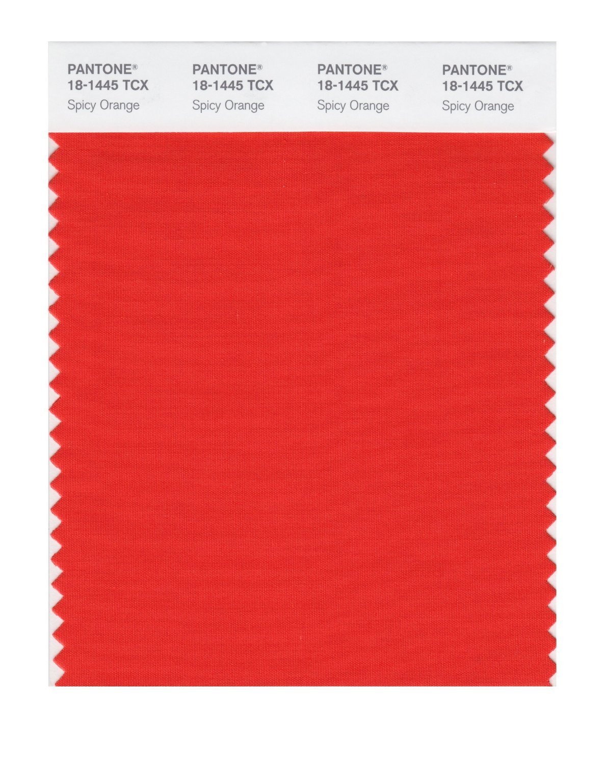 Pantone Cotton Swatch 18-1445 Spicy Orange