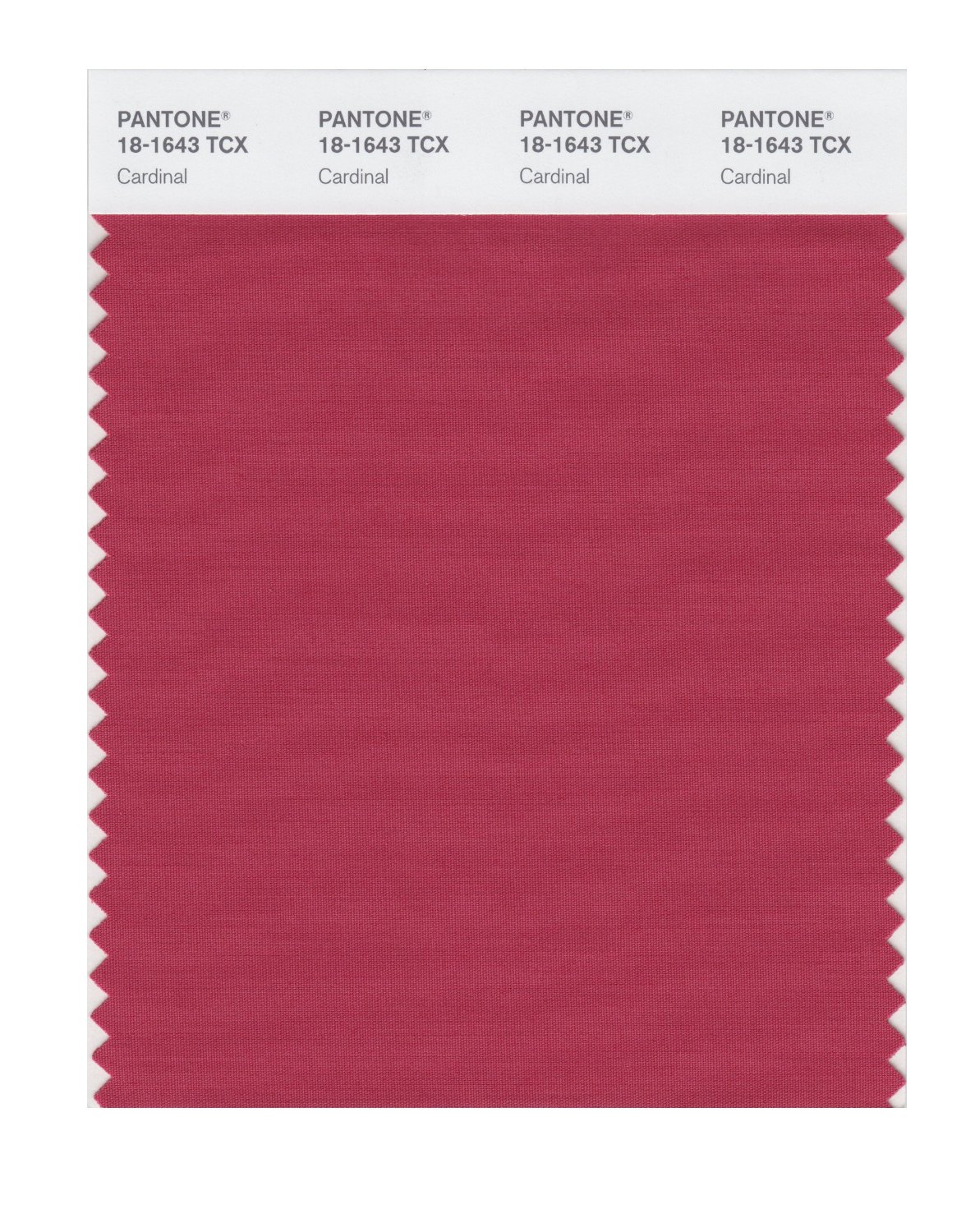 Pantone Cotton Swatch 18-1643 Cardinal