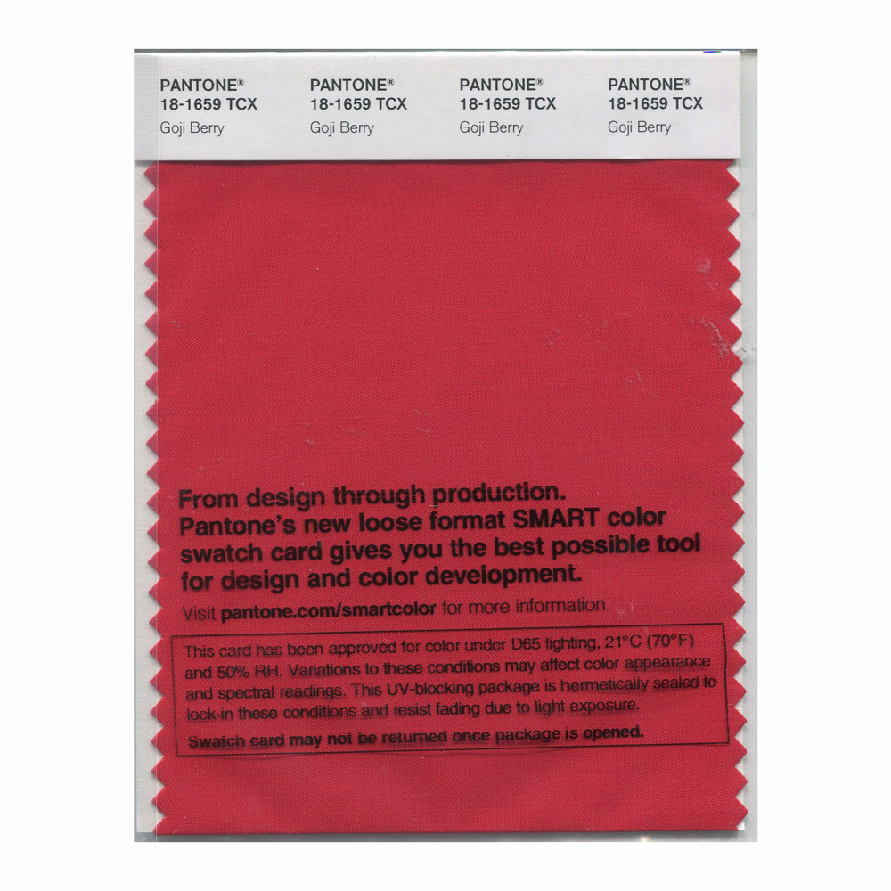 Pantone Cotton Swatch 18-1659 Goji Berry