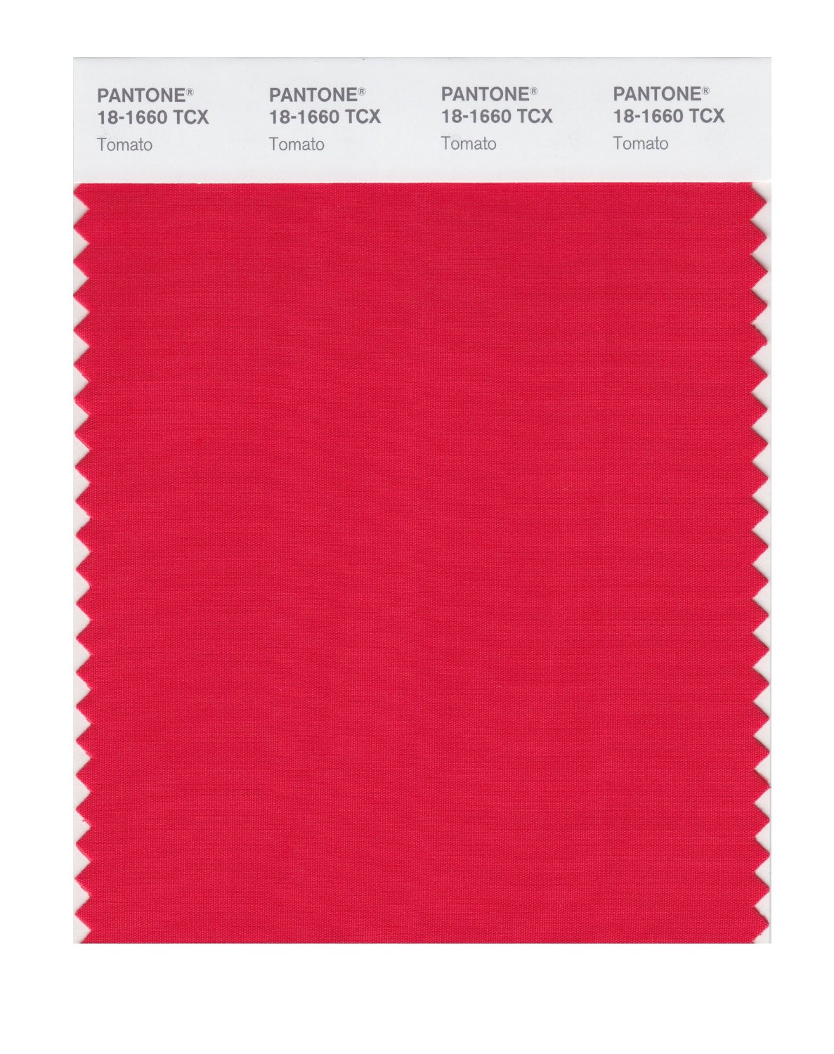 Pantone Cotton Swatch 18-1660 Tomato