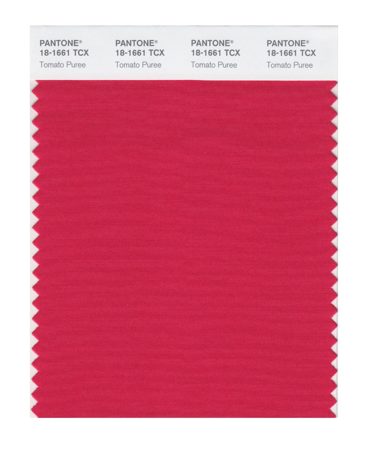 Pantone Cotton Swatch 18-1661 Tomato Puree