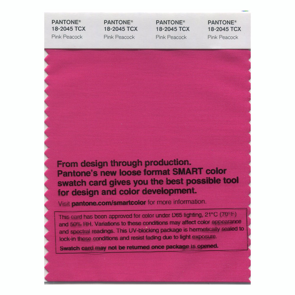 Pantone Cotton Swatch 18-2045 Pink Peacock