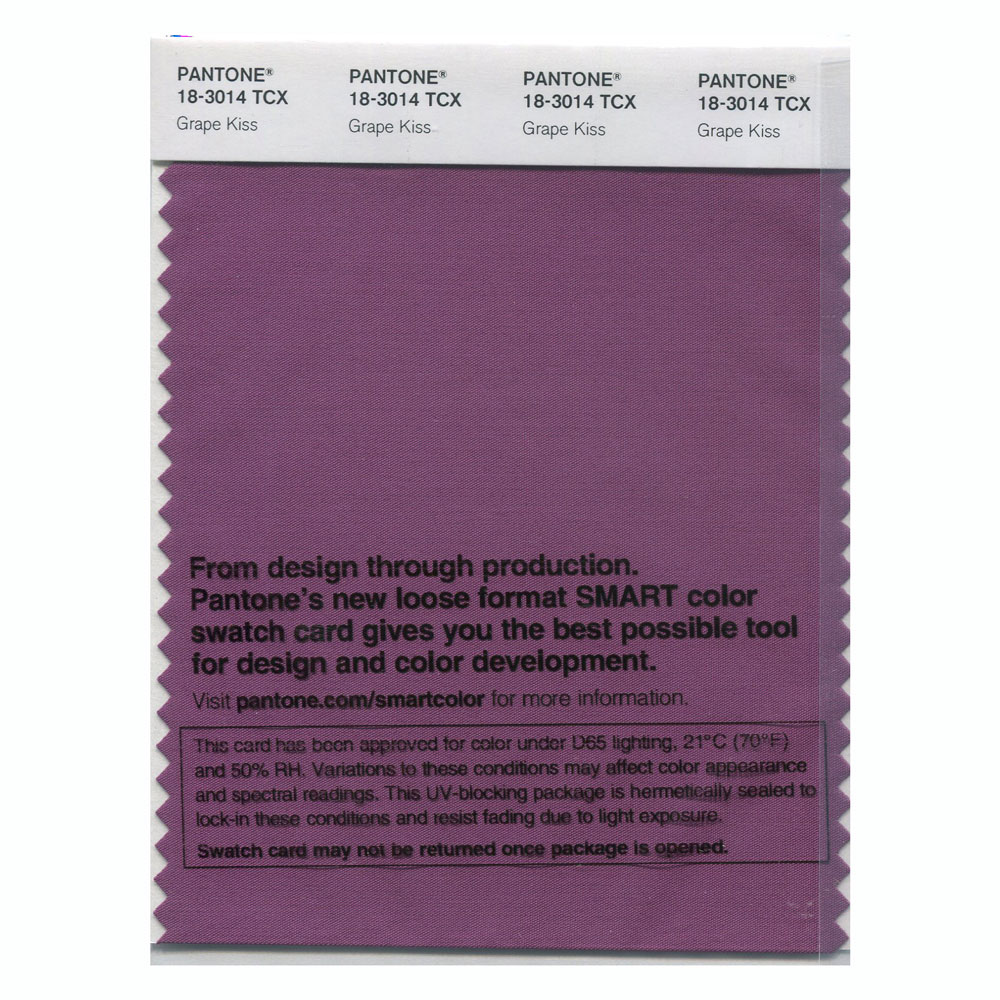 Pantone Cotton Swatch 18-3014 Grape Kiss