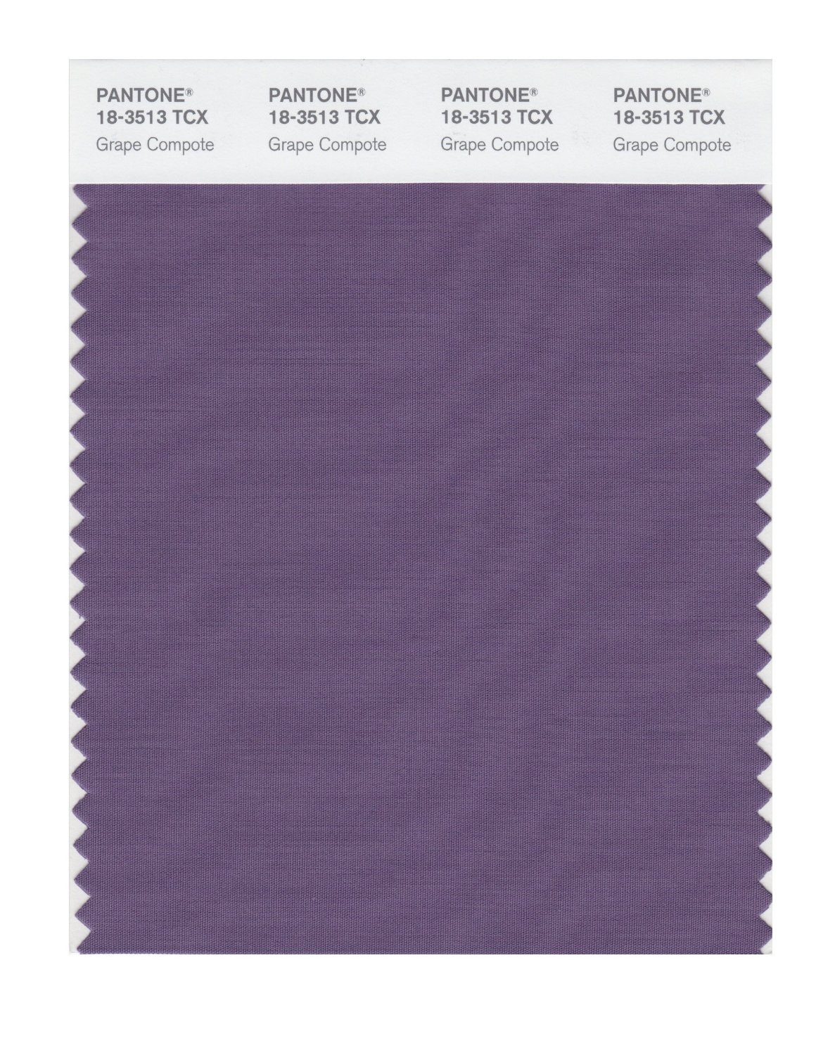 Pantone Cotton Swatch 18-3513 Grape Compote