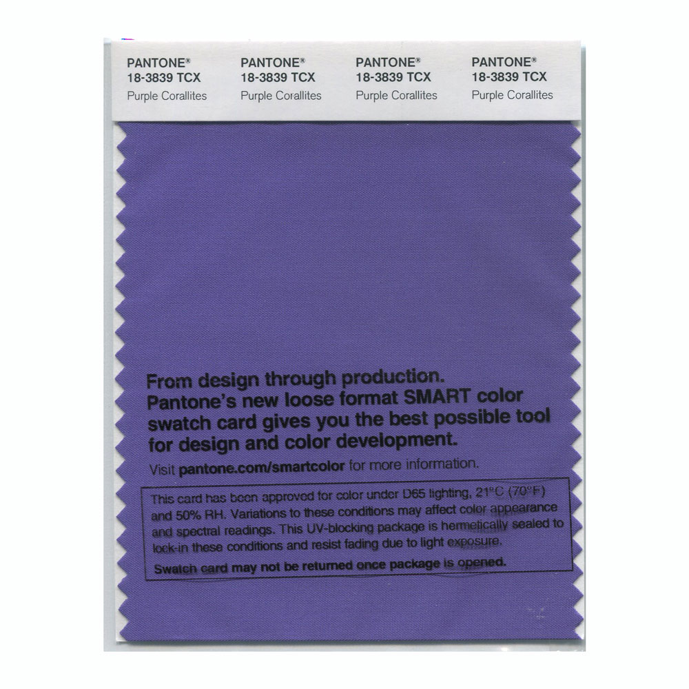 Pantone Cotton Swatch 18-3839 Purple Corallit