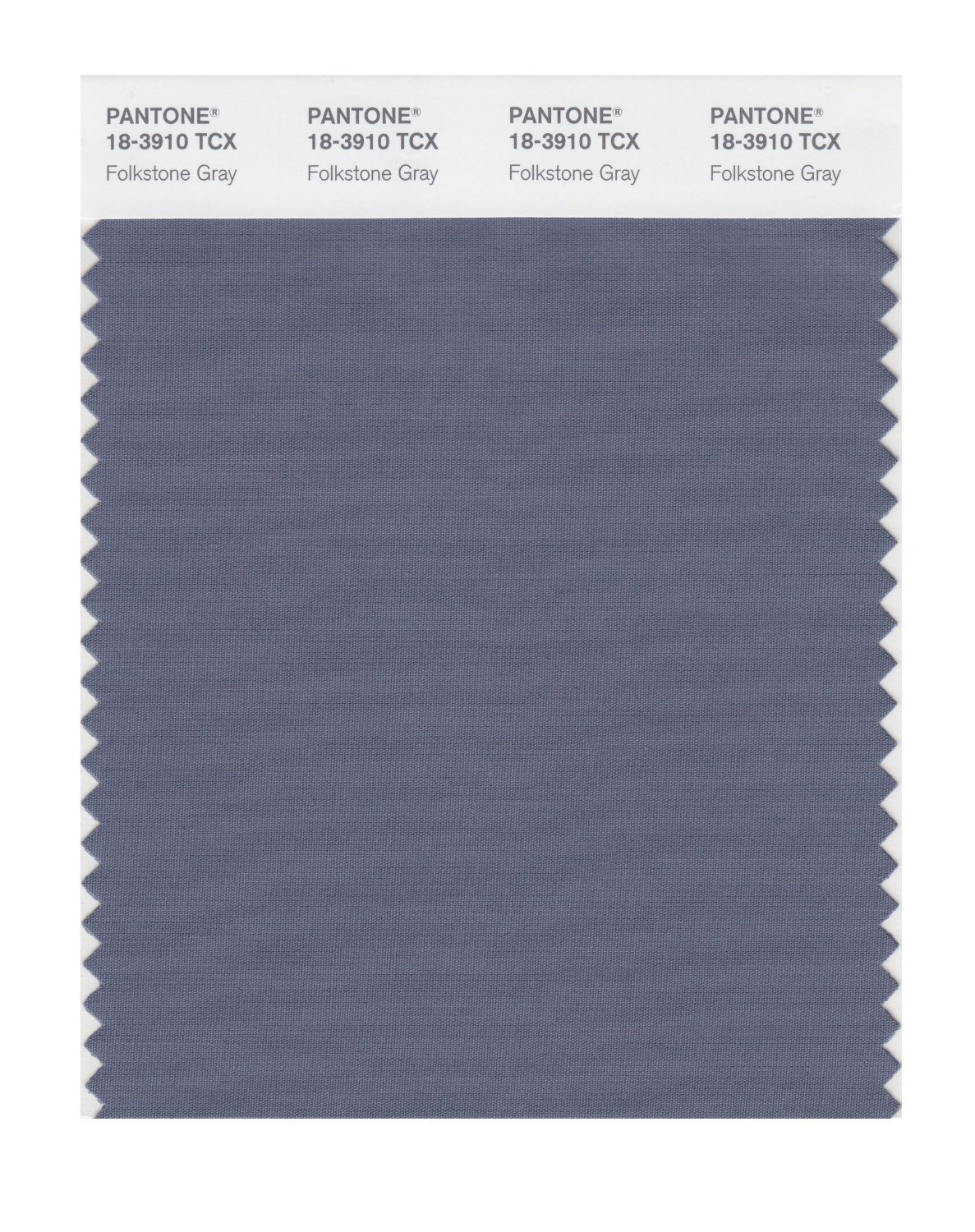 Pantone Cotton Swatch 18-3910 Folkstone Gray