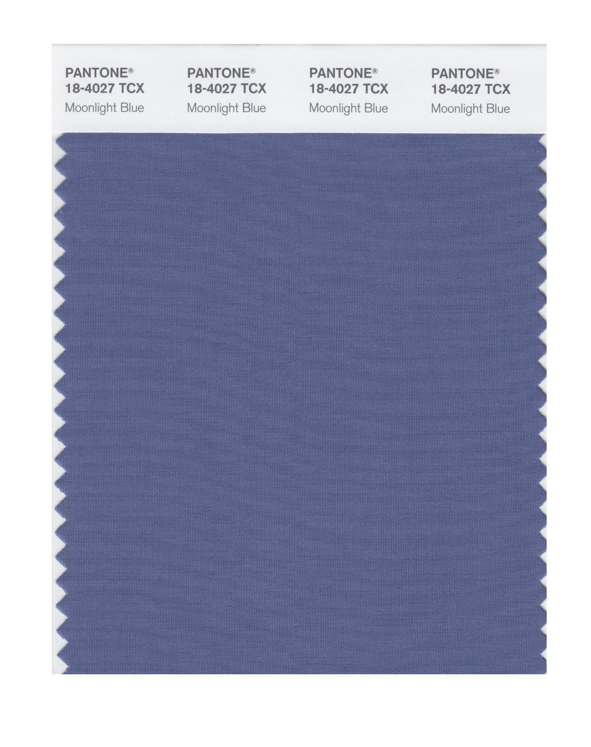 Pantone Cotton Swatch 18-4027 Moonlight Blue