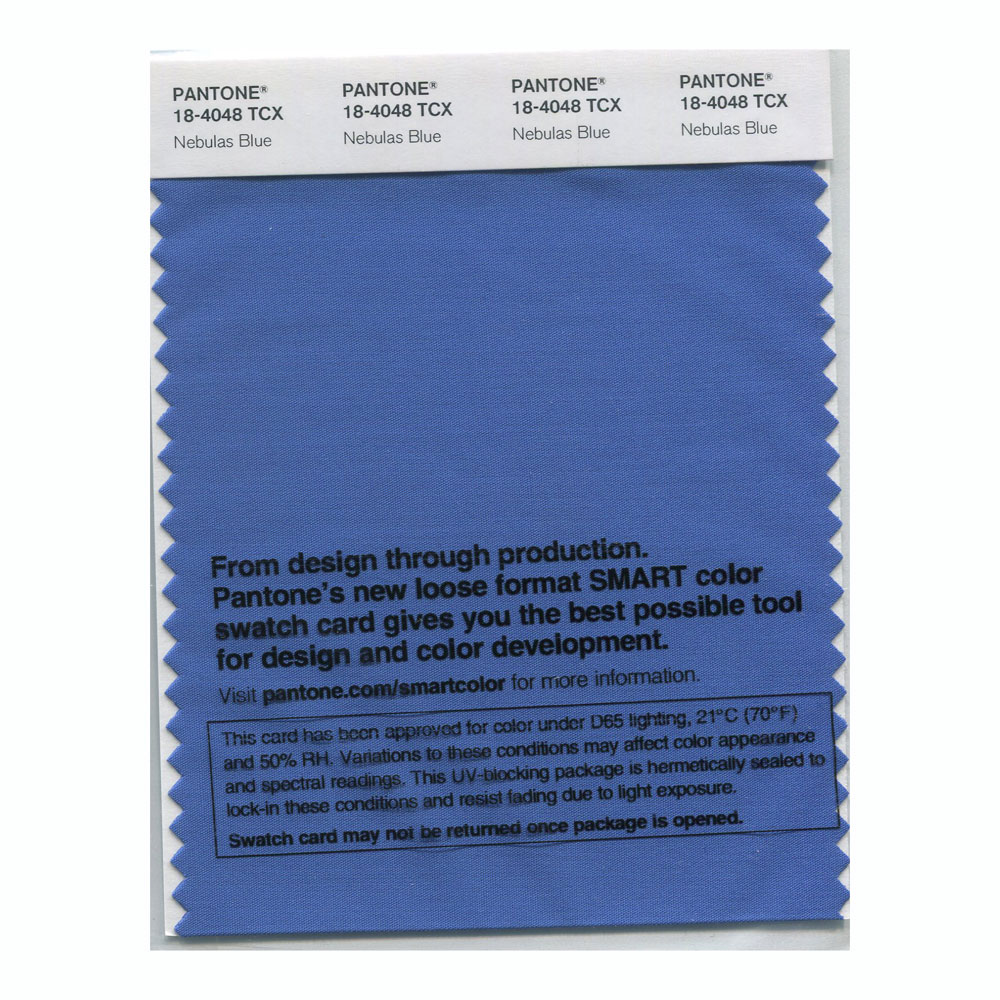 Pantone Cotton Swatch 18-4048 Nebulas Blue