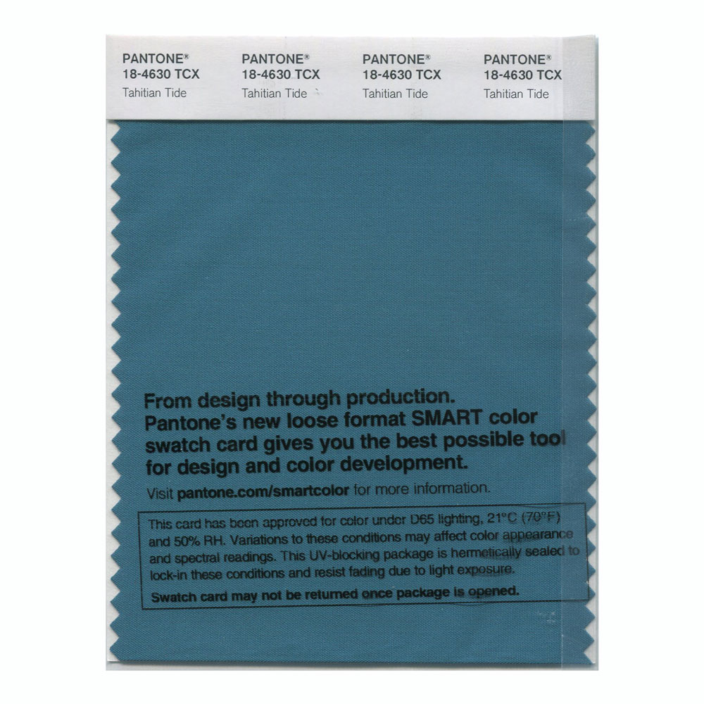 Pantone Cotton Swatch 18-4630 Tahitian Tide