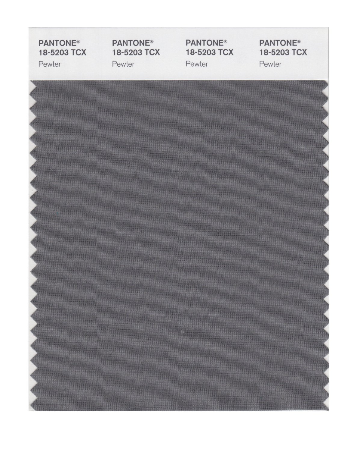 Pantone Cotton Swatch 18-5203 Pewter