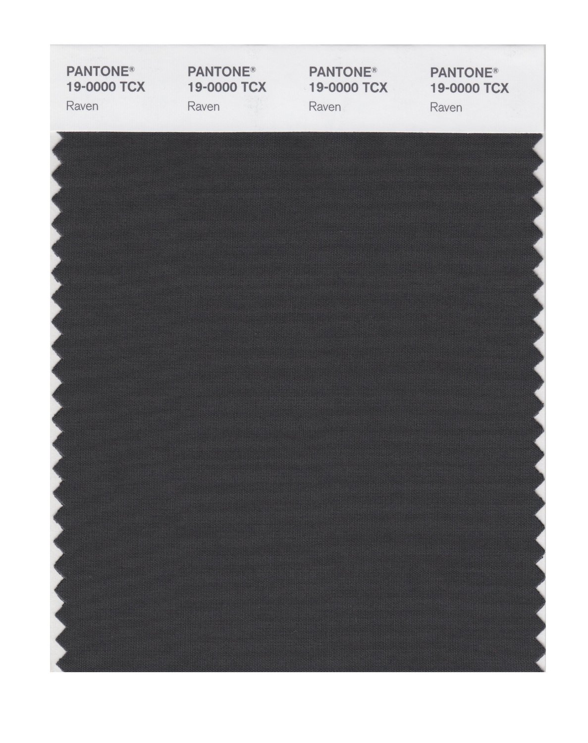 Pantone Cotton Swatch 19-0000 Raven